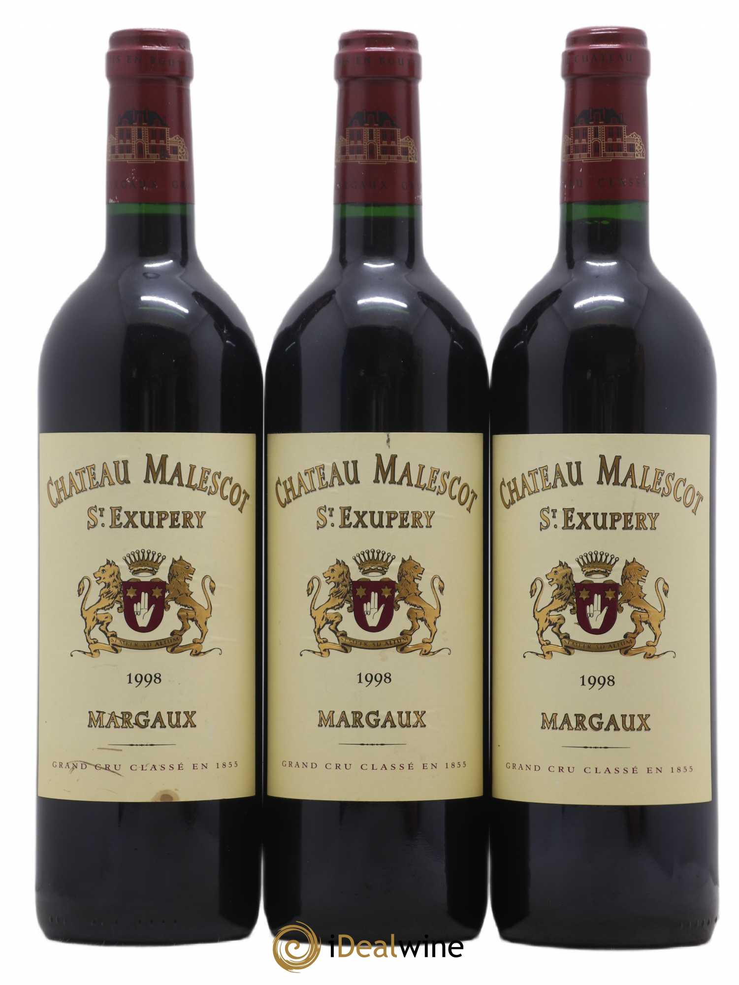 Château Malescot Saint-Exupéry 3ème Grand Cru Classé 1998 - Lot de 3 bouteilles - 0