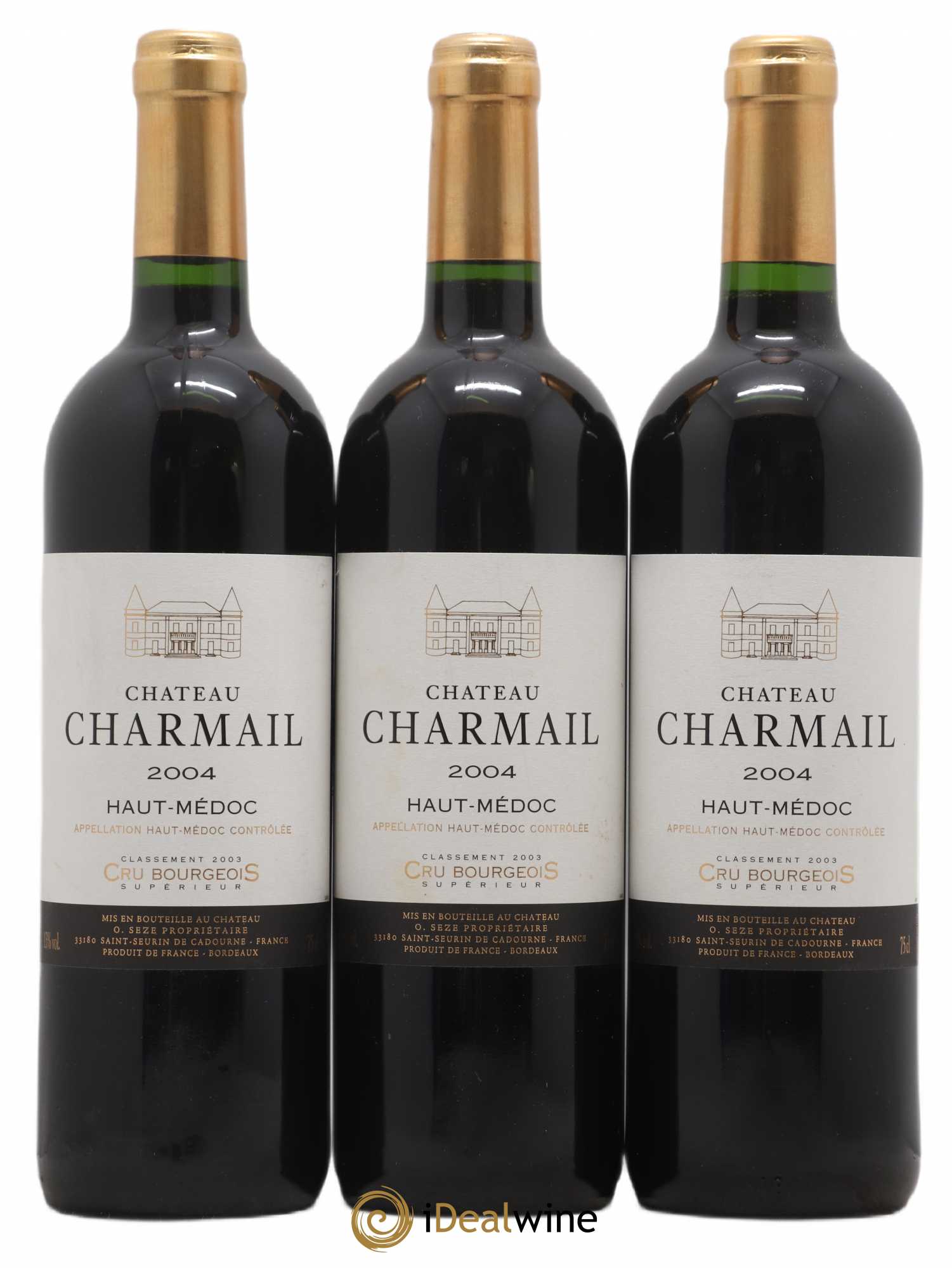 Château Charmail Cru Bourgeois 2004 - Lot de 3 bouteilles - 0