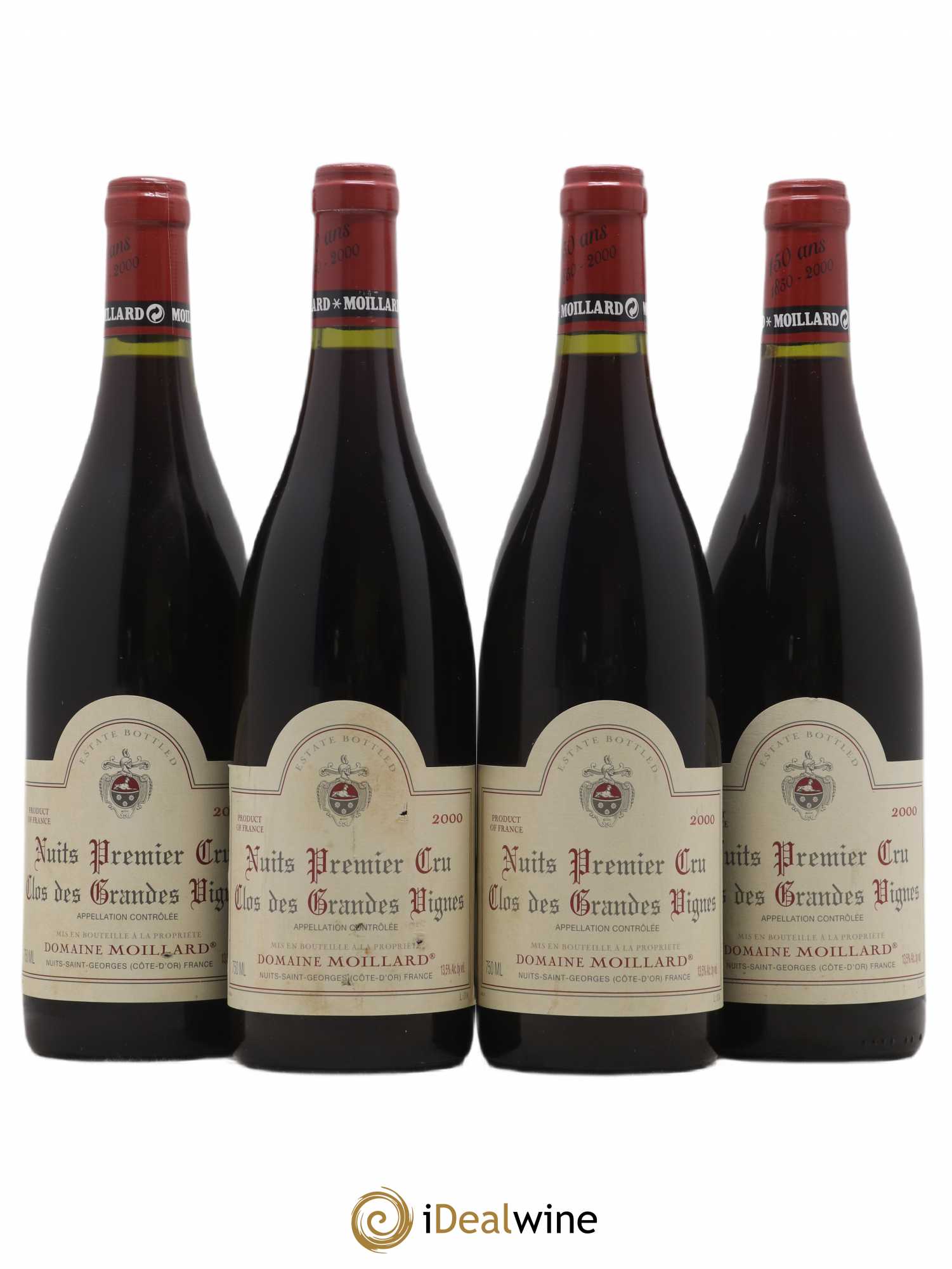 Nuits-Saint-Georges 1er Cru Clos des Grandes Vignes Moillard 2000 - Posten von 4 Flaschen - 0