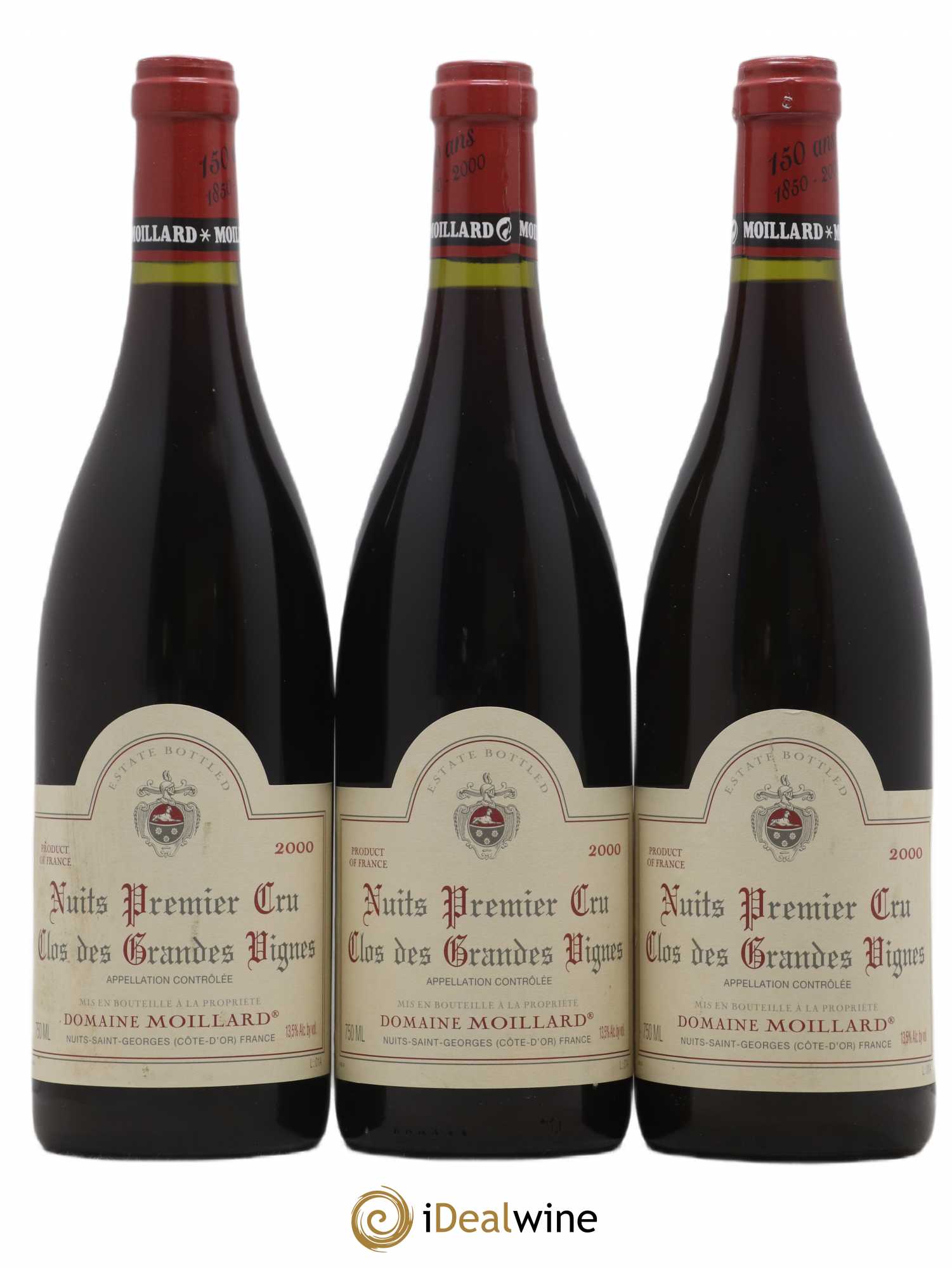 Nuits-Saint-Georges 1er Cru Clos des Grandes Vignes Moillard 2000 - Posten von 3 Flaschen - 0
