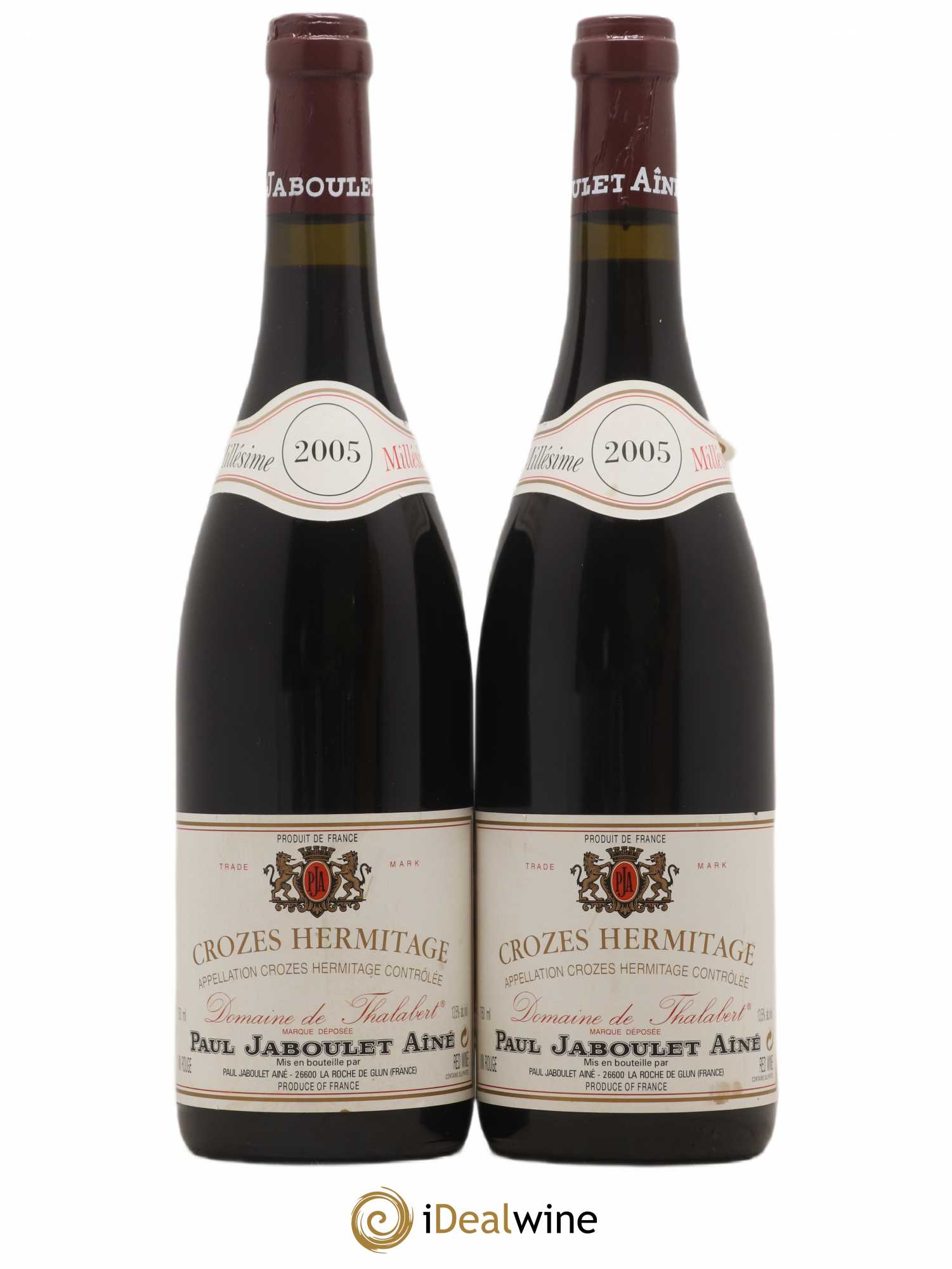 Crozes-Hermitage Domaine de Thalabert Paul Jaboulet Ainé 2005 - Lot de 2 bouteilles - 0