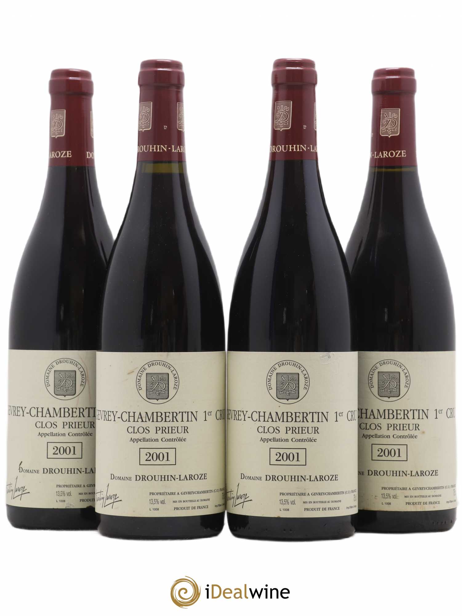Gevrey-Chambertin 1er Cru Clos Prieur Domaine Drouhin-Laroze 2001 - Lot de 4 bouteilles - 0