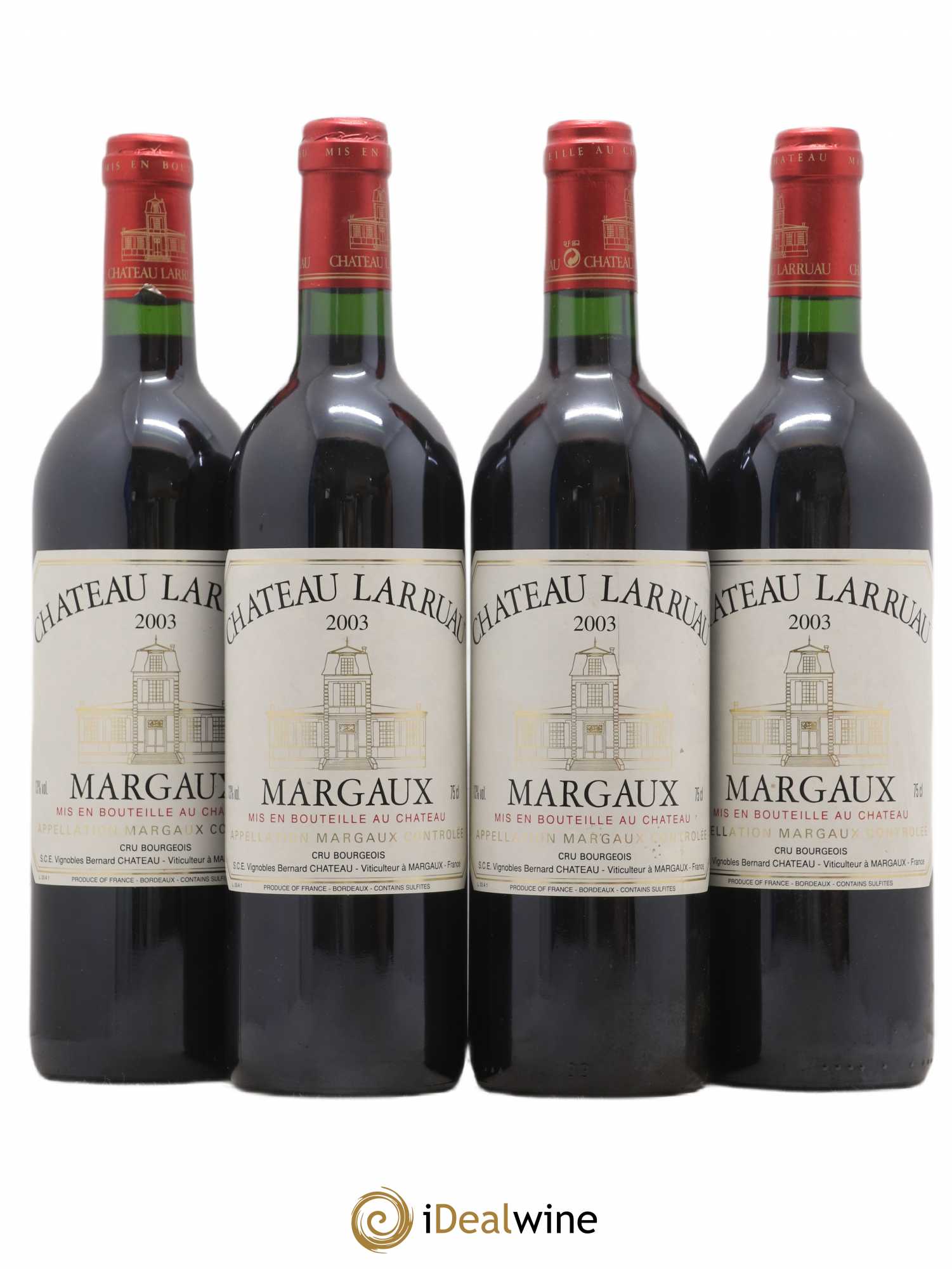 Château Larruau 2003 - Lot de 4 bouteilles - 0