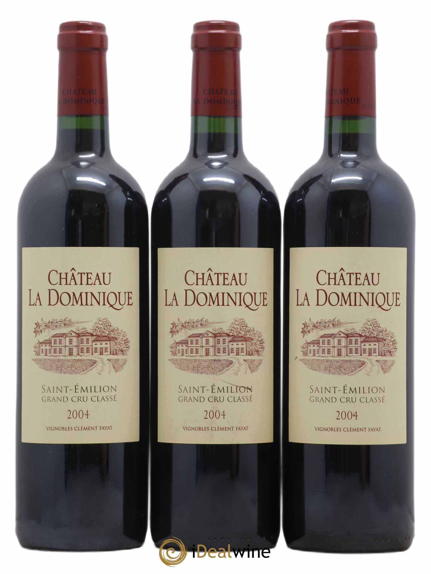 Château la Dominique Grand Cru Classé 2004 - Lot de 3 bouteilles - 0