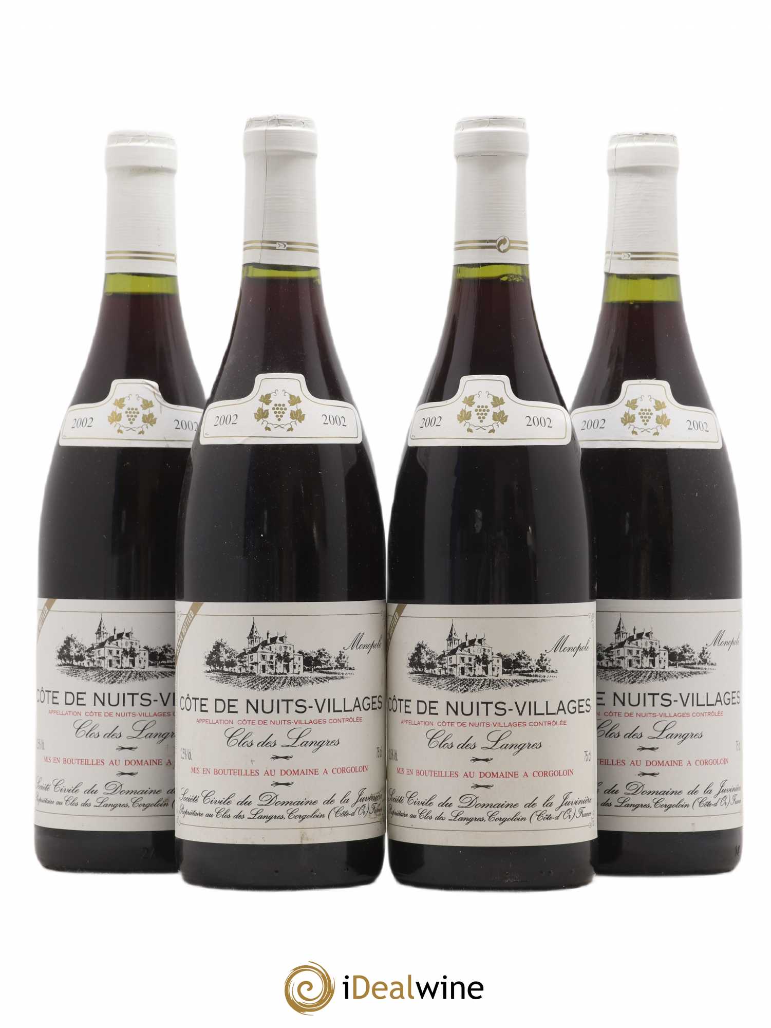 Côte de Nuits-Villages Clos des Langres Domaine de la Juvinière 2002 - Posten von 4 Flaschen - 0