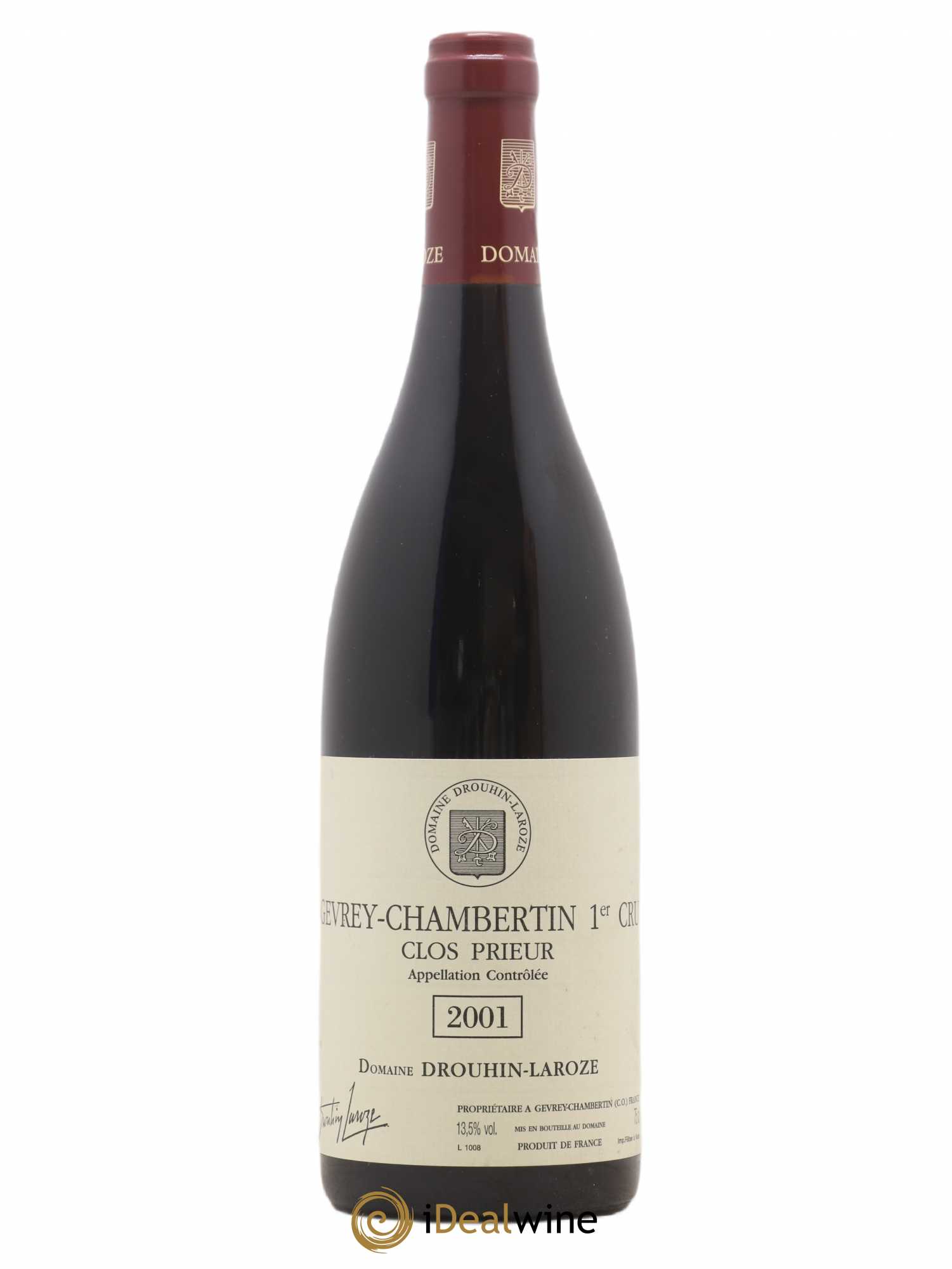 Gevrey-Chambertin 1er Cru Clos Prieur Domaine Drouhin-Laroze 2001 - Lot de 1 bouteille - 0