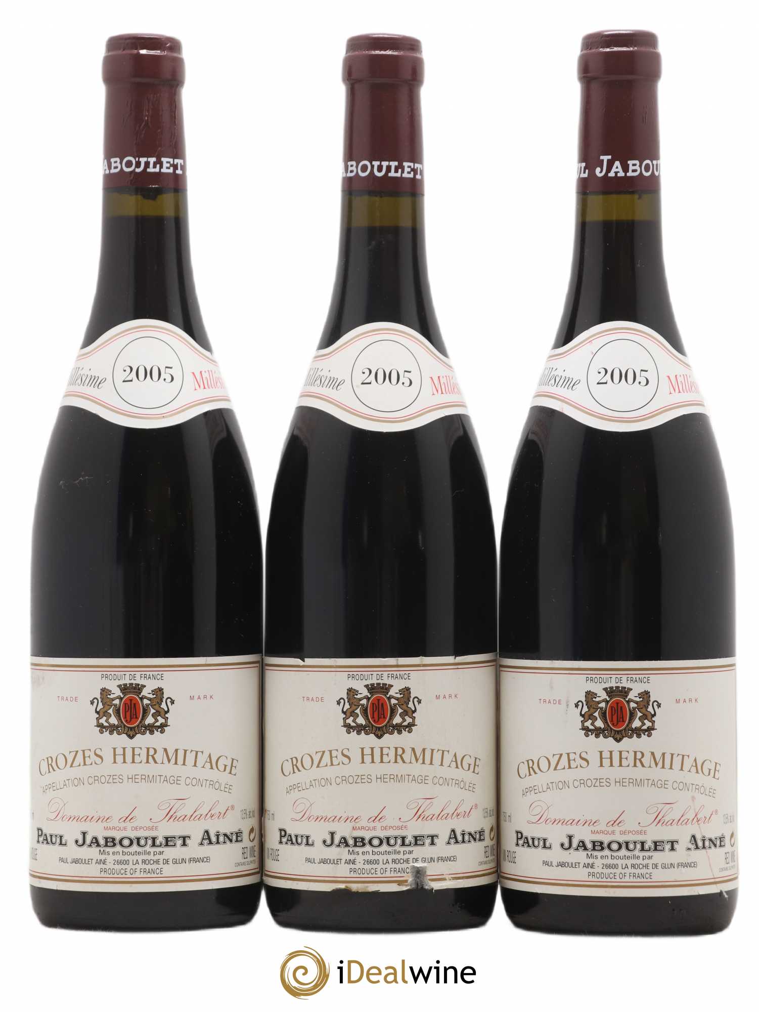 Crozes-Hermitage Domaine de Thalabert Paul Jaboulet Ainé 2005 - Lot de 3 bouteilles - 0