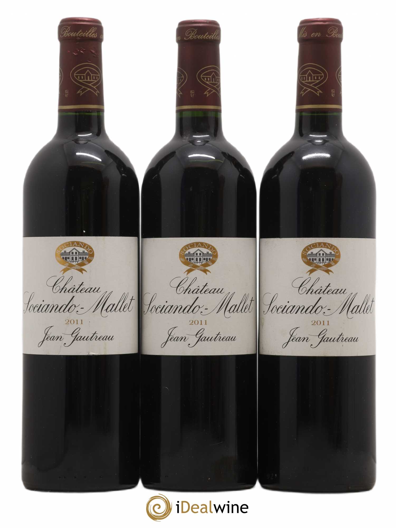 Château Sociando Mallet 2011 - Lot de 3 bouteilles - 0