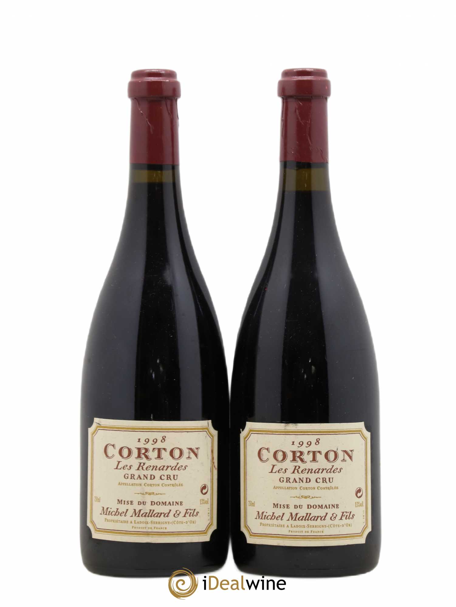 Corton Grand Cru Les Renardes Michel Mallard & Fils 1998 - Posten von 2 Flaschen - 0