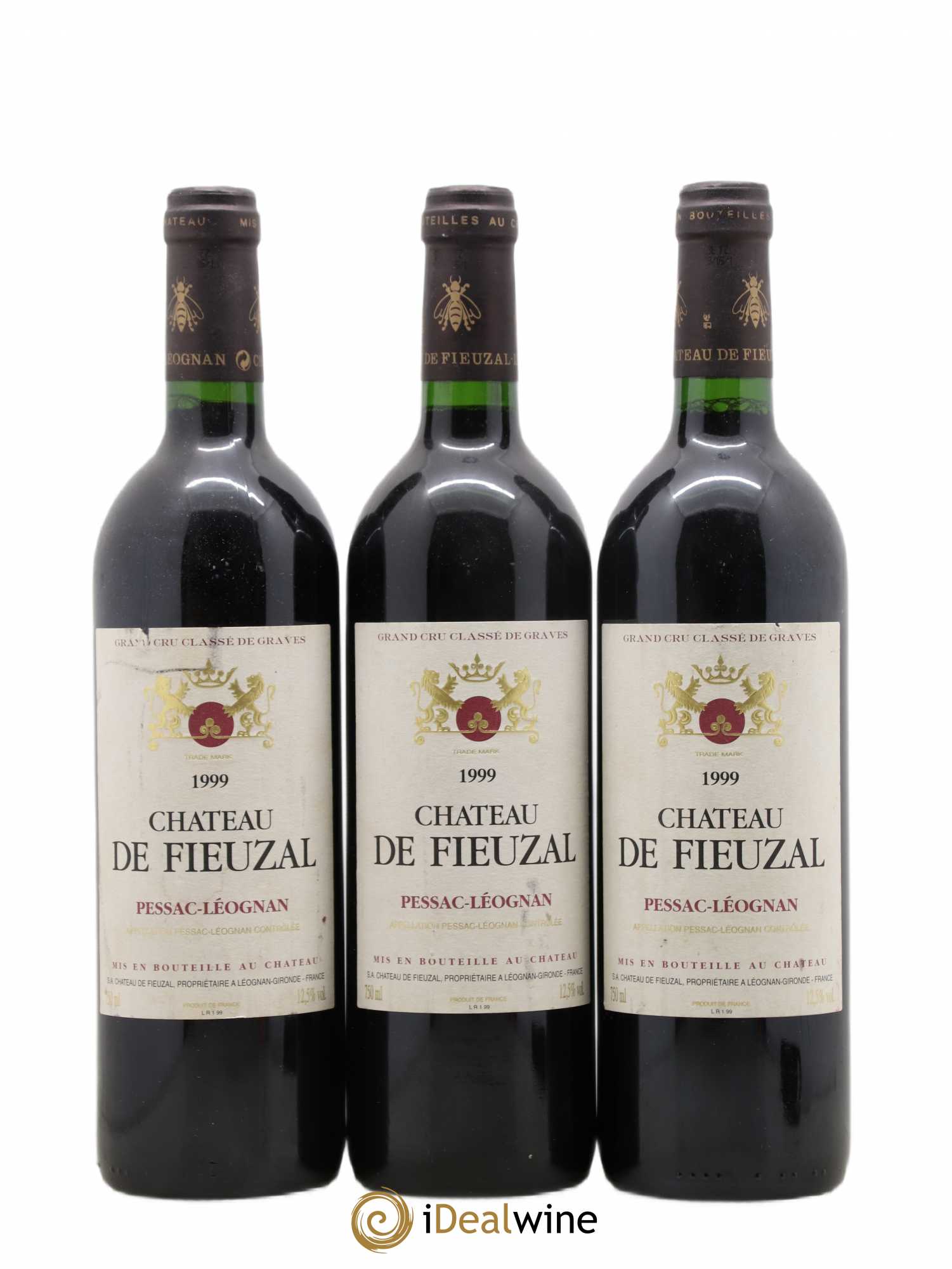 Château de Fieuzal Cru Classé de Graves 1999 - Lot de 3 bouteilles - 0