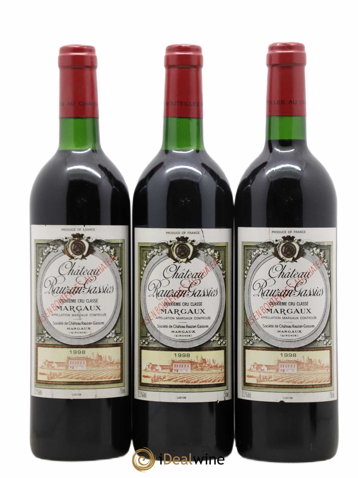 Château Rauzan-Gassies 2ème Grand Cru Classé 1998 - Lot de 6 bouteilles - 2