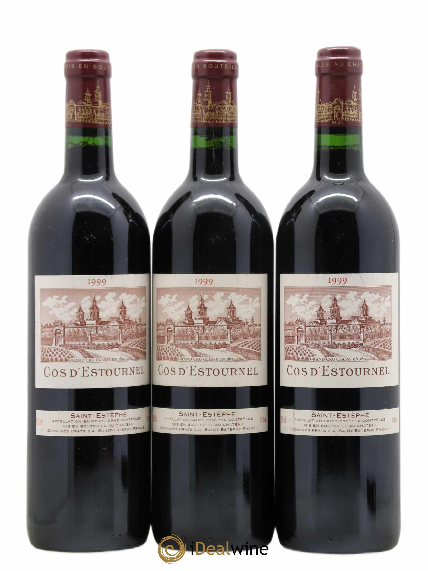 Cos d'Estournel 2ème Grand Cru Classé 1999 - Lot de 3 bouteilles - 0