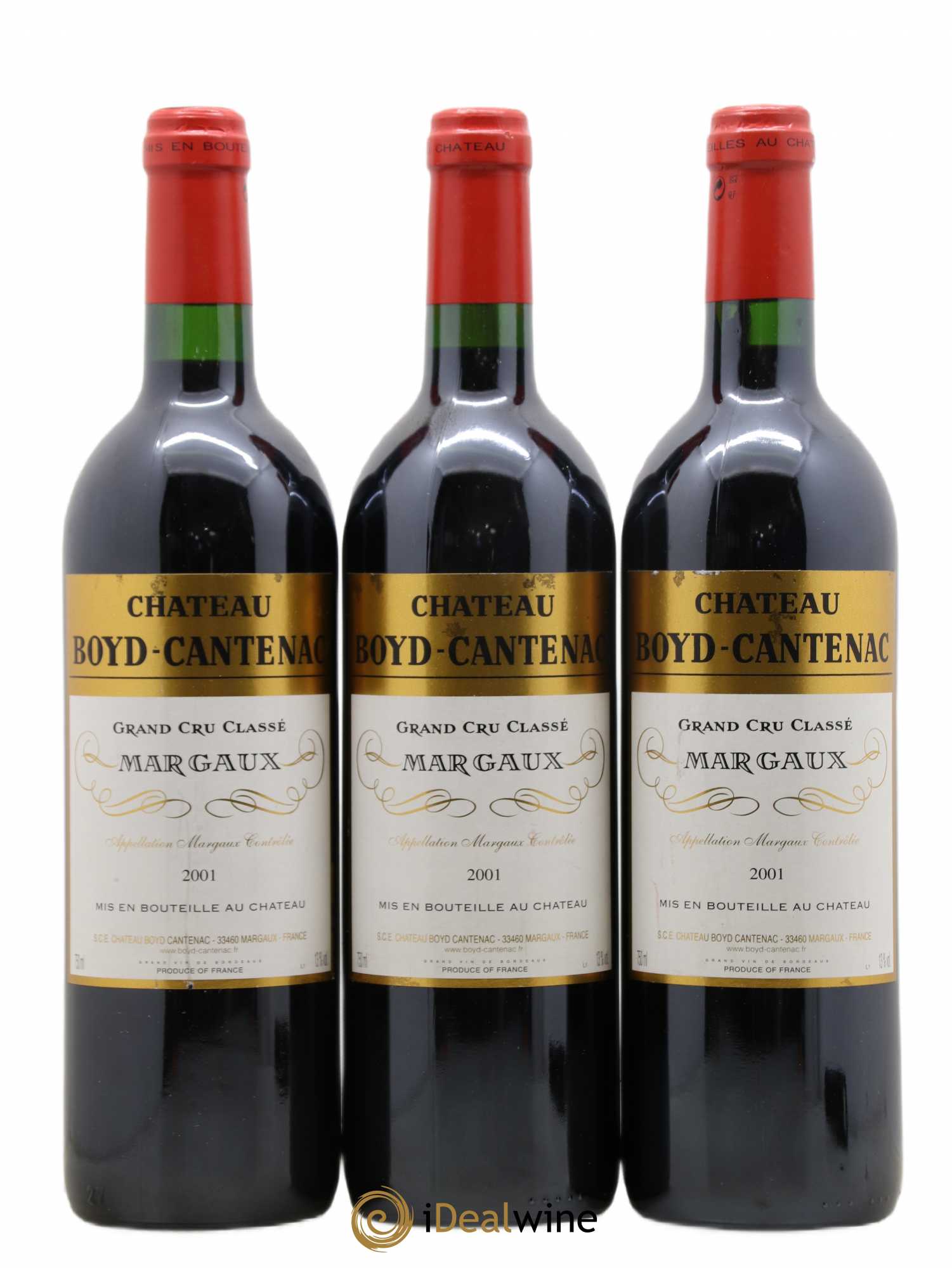 Château Boyd Cantenac 3ème Grand Cru Classé 2001 - Lot de 3 bouteilles - 0