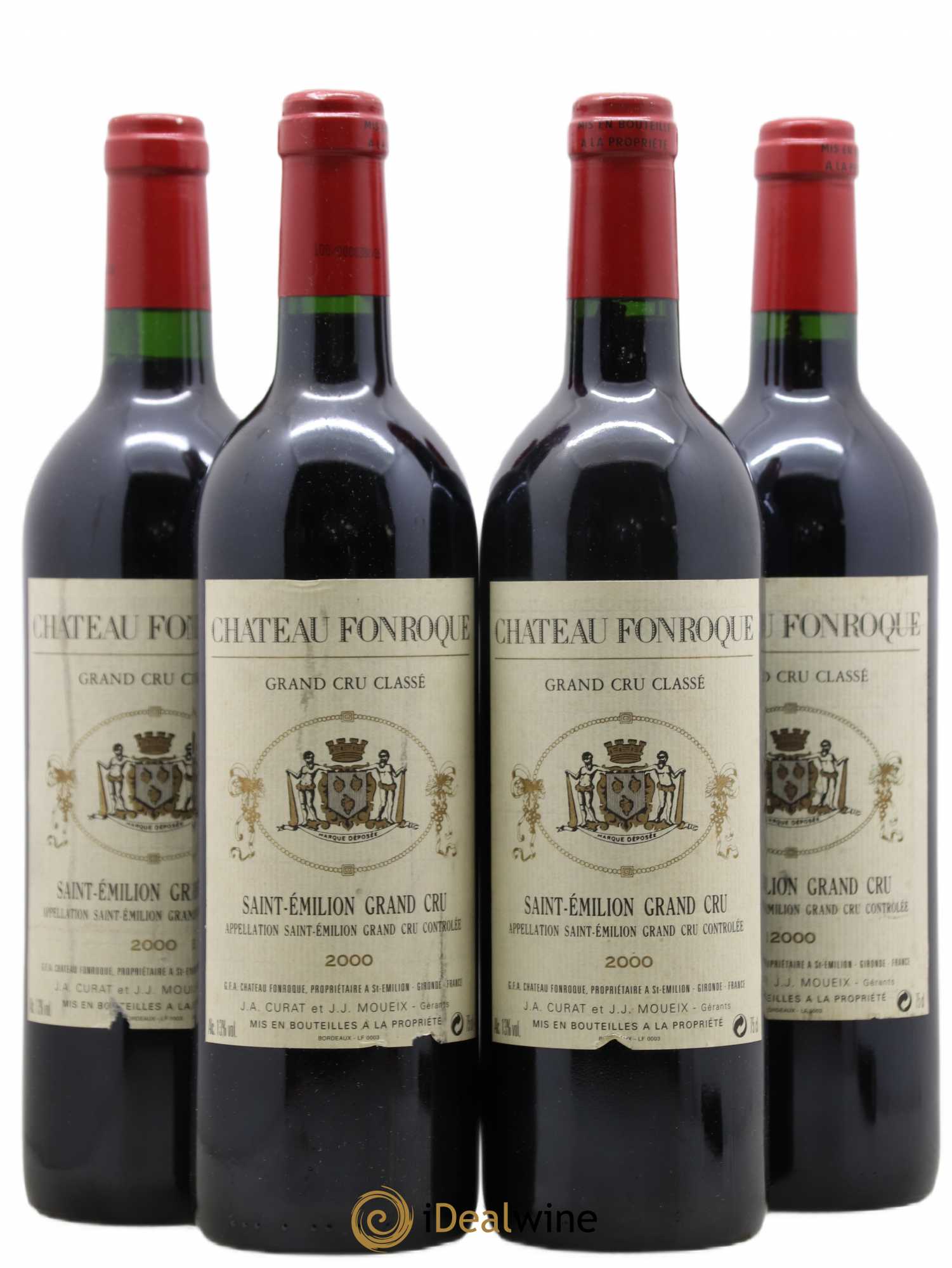 Château Fonroque Grand Cru Classé 2000 - Lot de 4 bouteilles - 0
