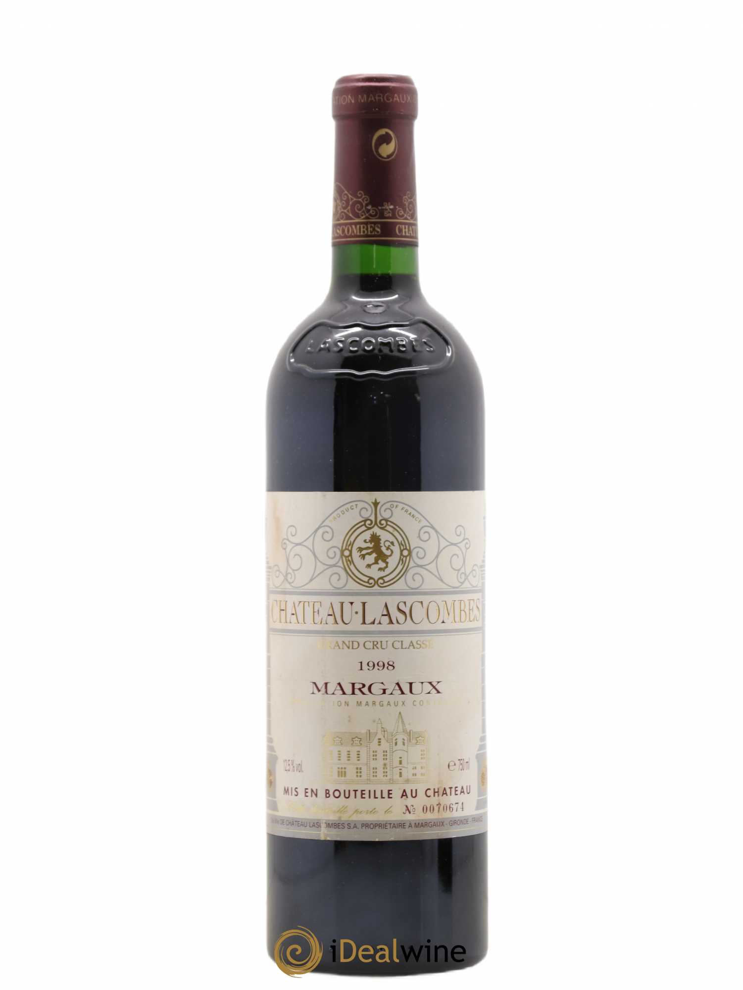 Château Lascombes 2ème Grand Cru Classé 1998 - Lot de 1 bouteille - 0