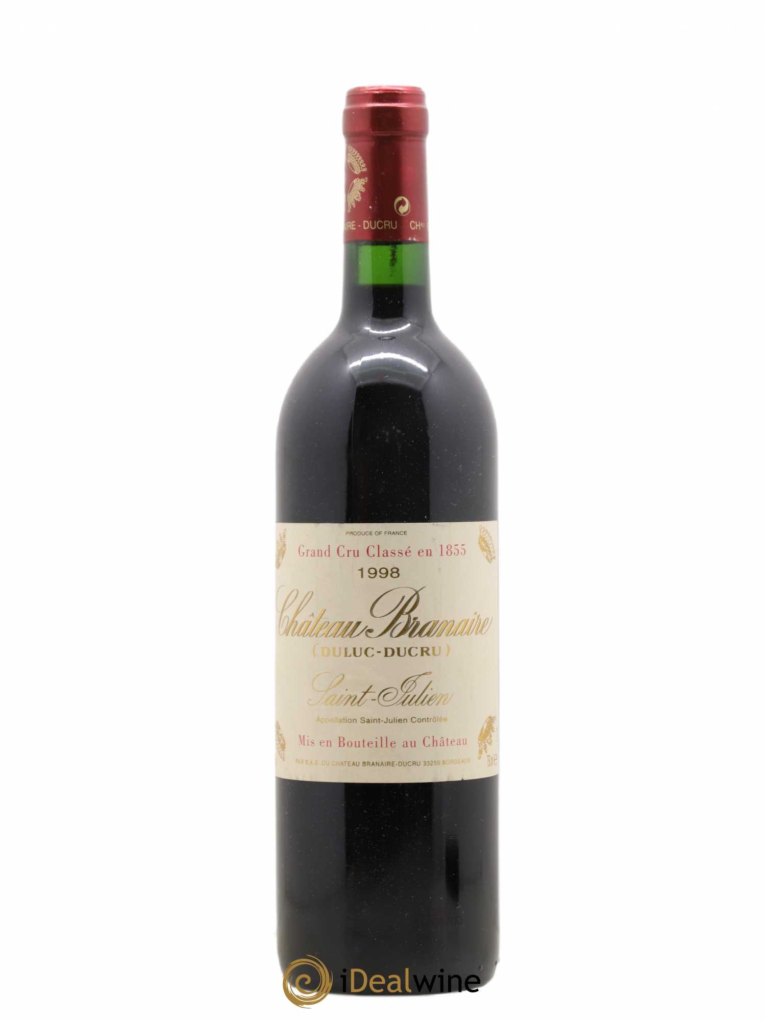 Château Branaire Ducru 4ème Grand Cru Classé 1998 - Lot de 1 bouteille - 0