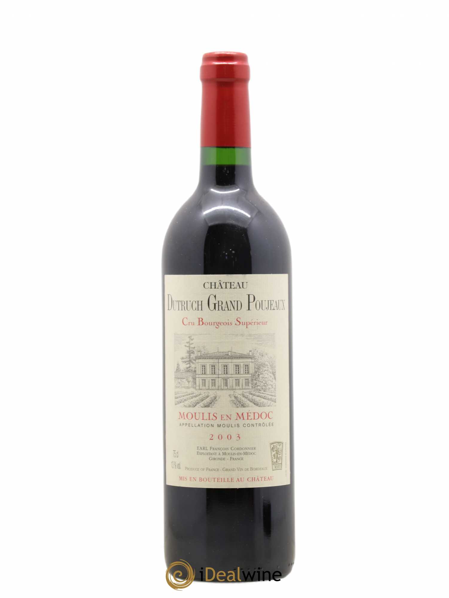 Château Dutruch Grand Poujeaux Cru Bourgeois 2003 - Lot de 1 bouteille - 0