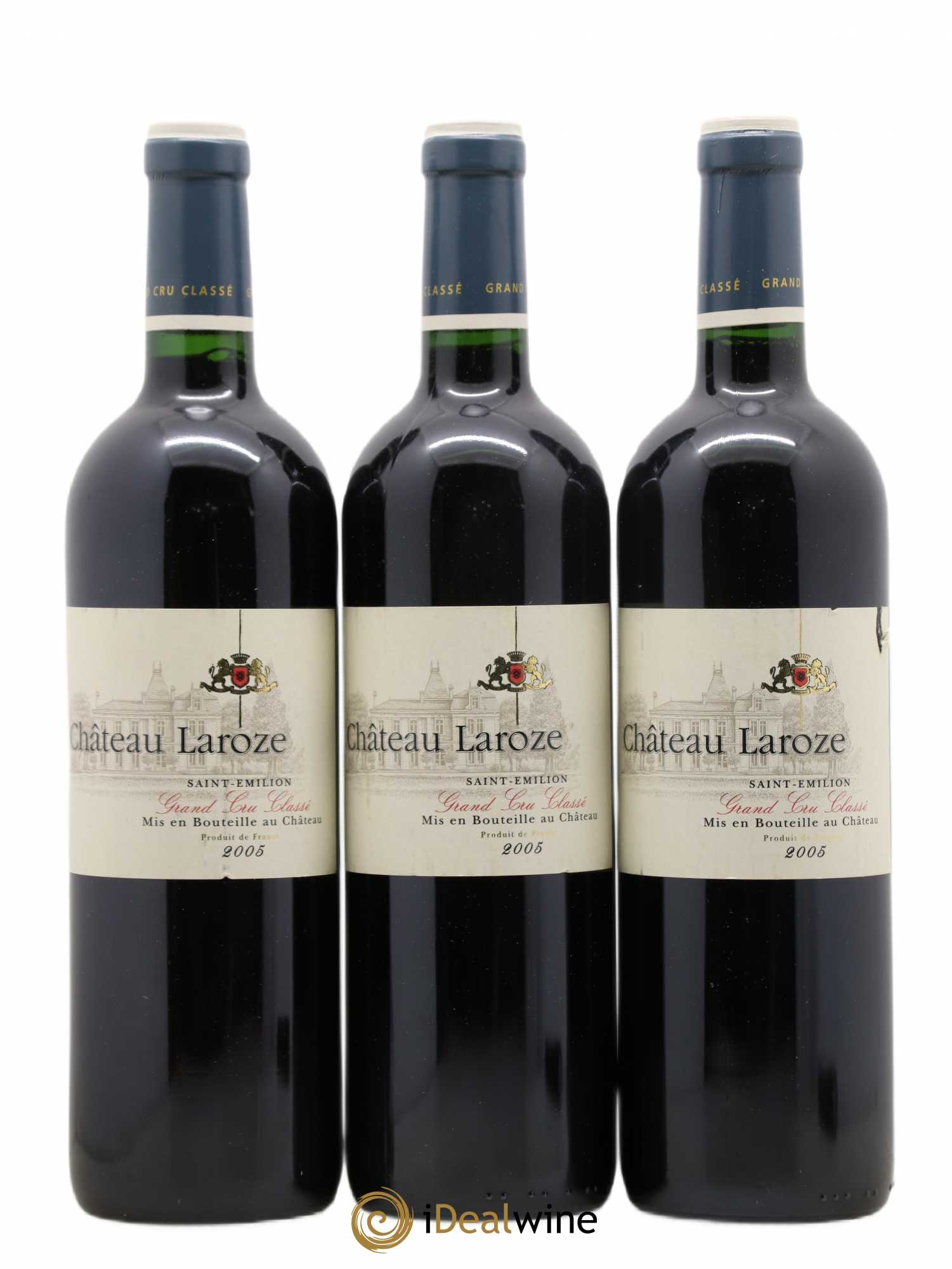 Château Laroze Grand Cru Classé 2005 - Lot de 3 bouteilles - 0