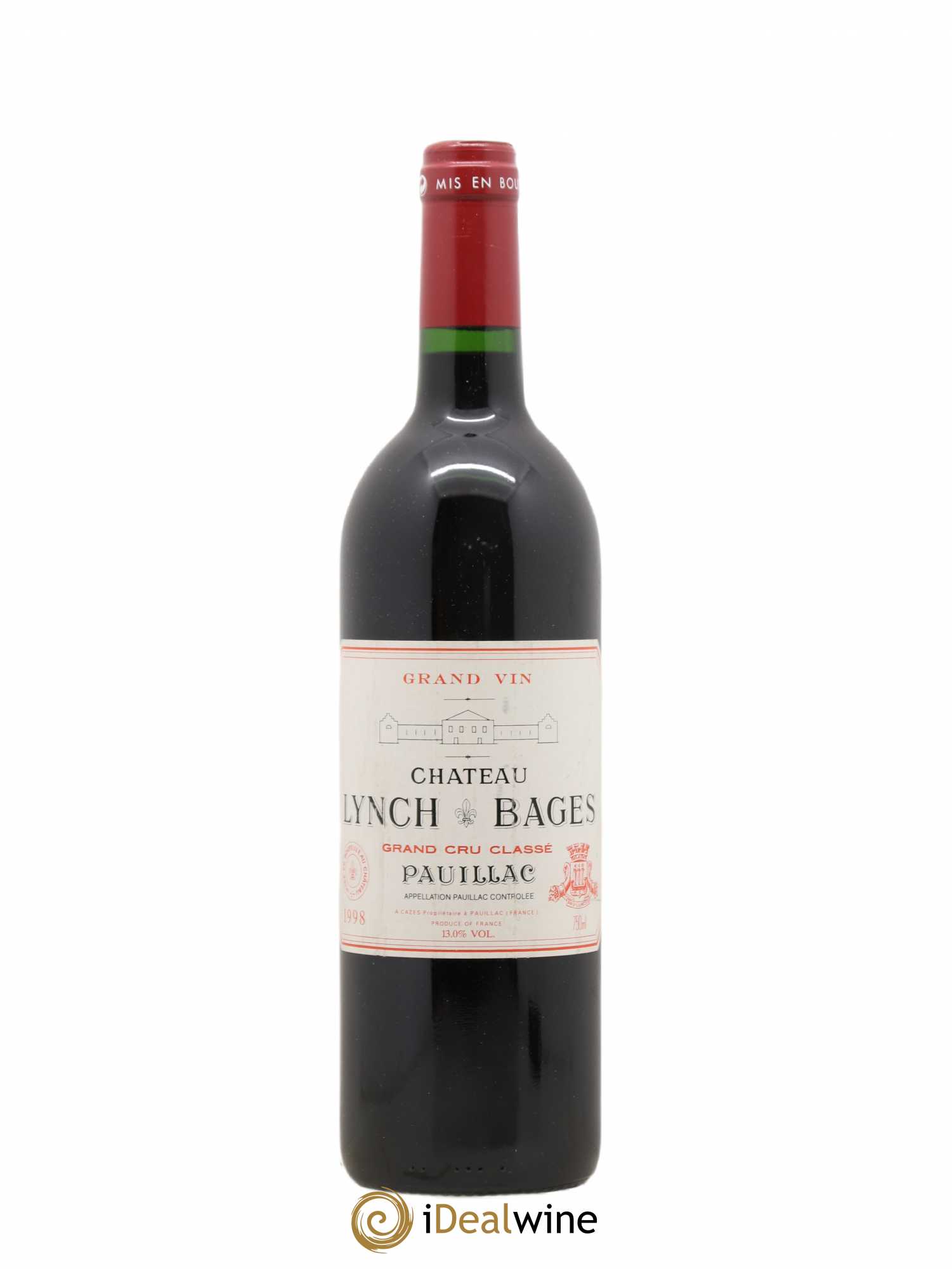 Château Lynch Bages 5ème Grand Cru Classé 1998 - Lot de 1 bouteille - 0