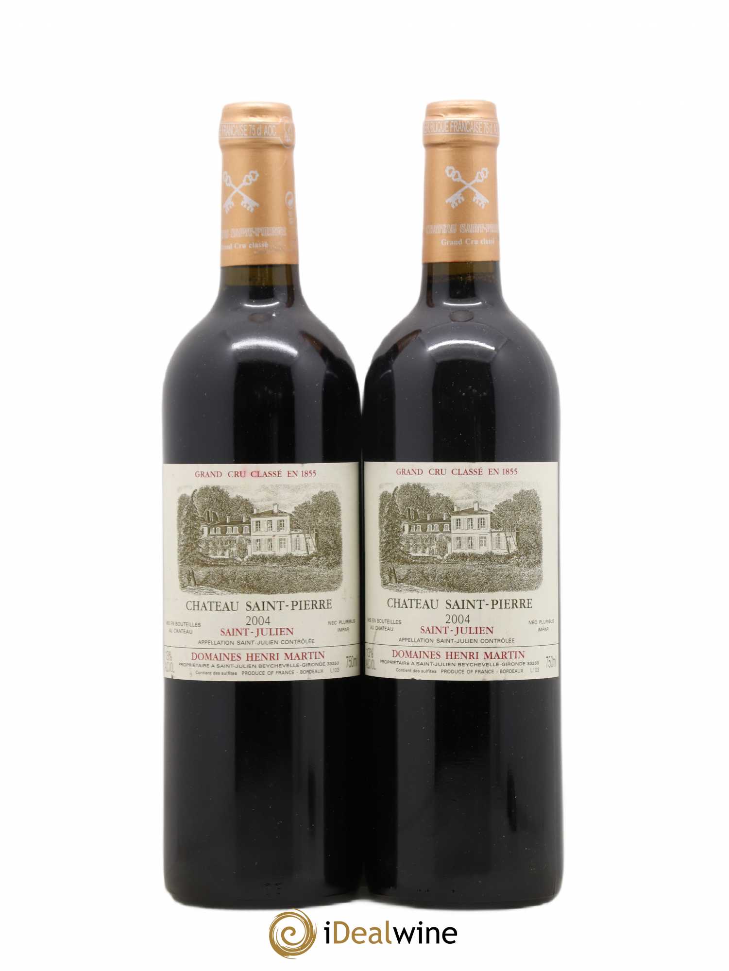 Château Saint-Pierre 4ème Grand Cru Classé 2004 - Lot de 2 bouteilles - 0