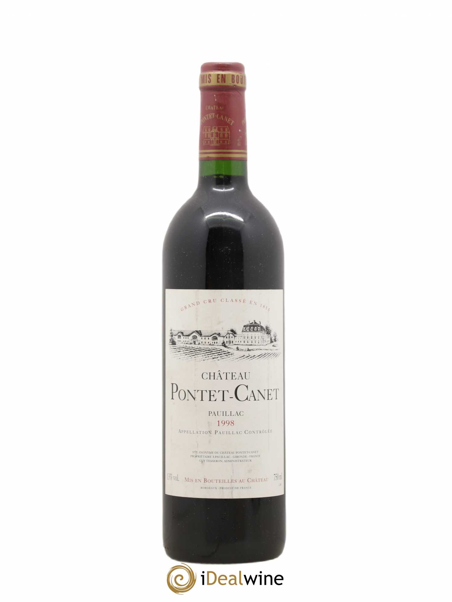 Château Pontet Canet 5ème Grand Cru Classé 1998 - Lot de 1 bouteille - 0