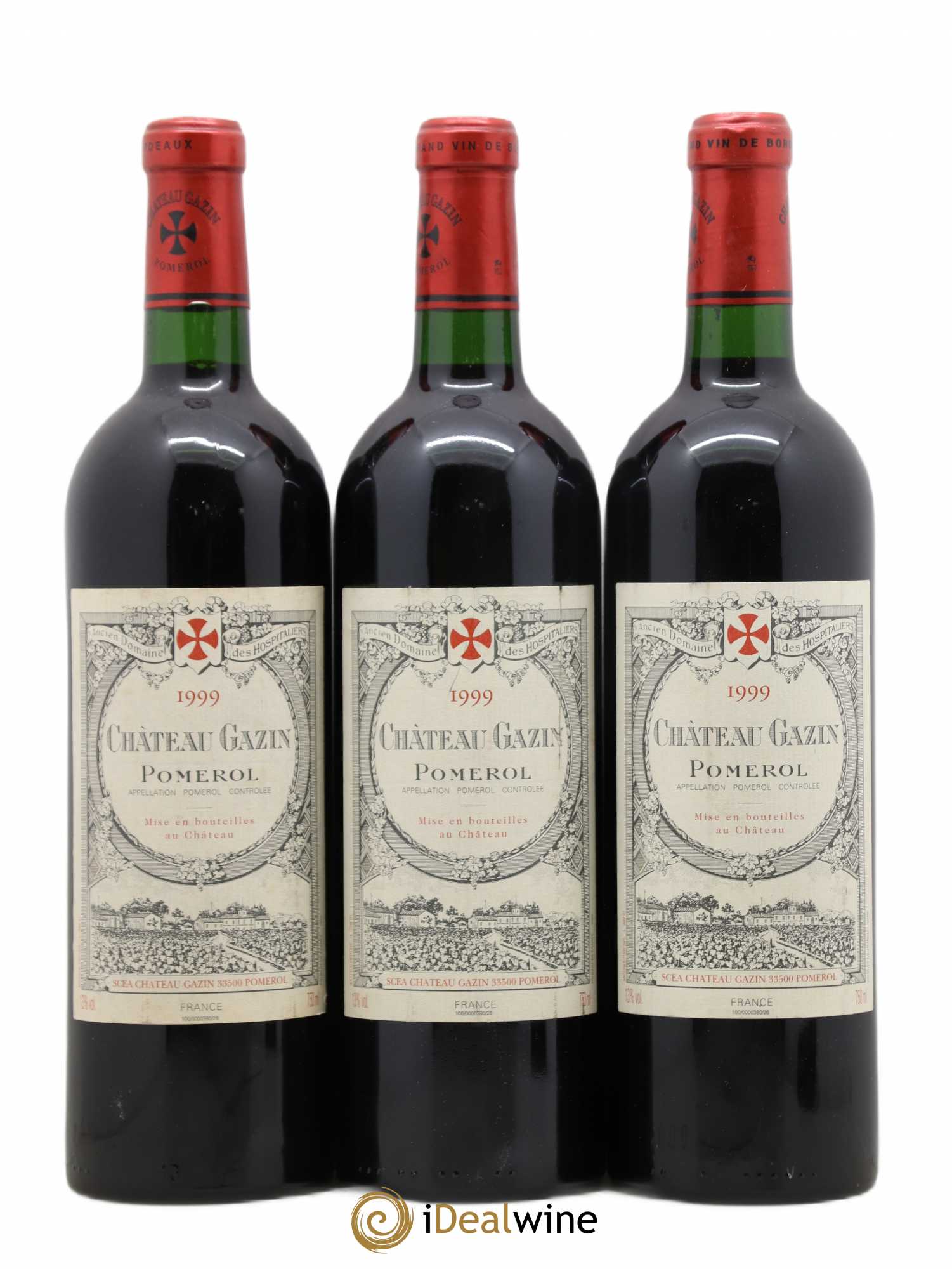 Château Gazin 1999 - Lot de 3 bouteilles - 0