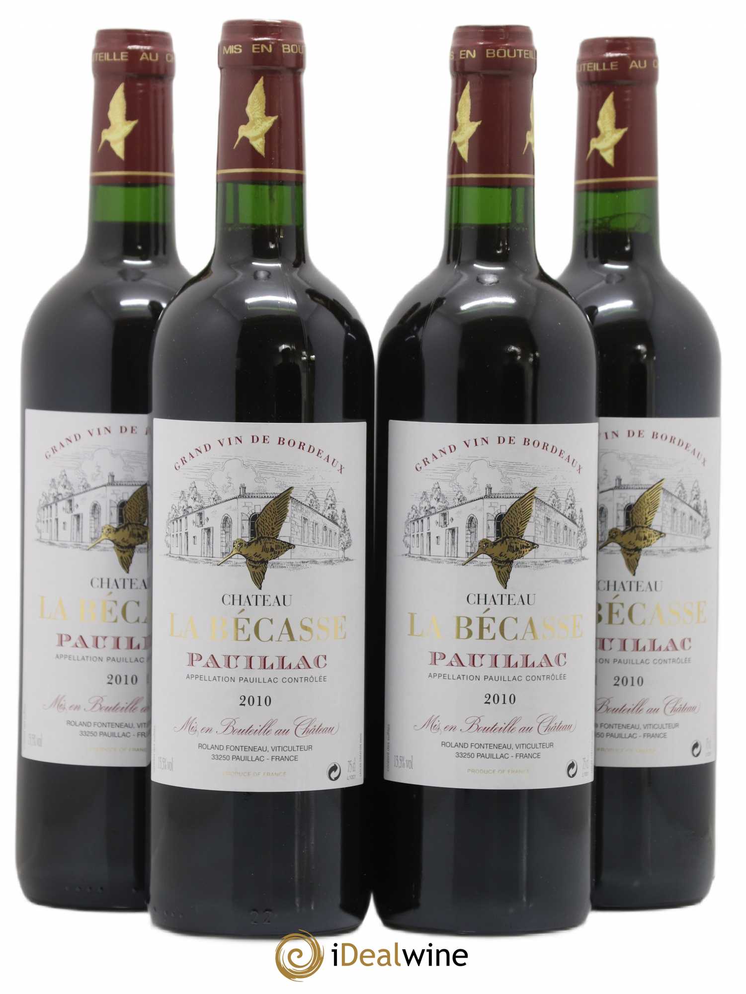 Château la Bécasse 2010 - Lot de 4 bouteilles - 0