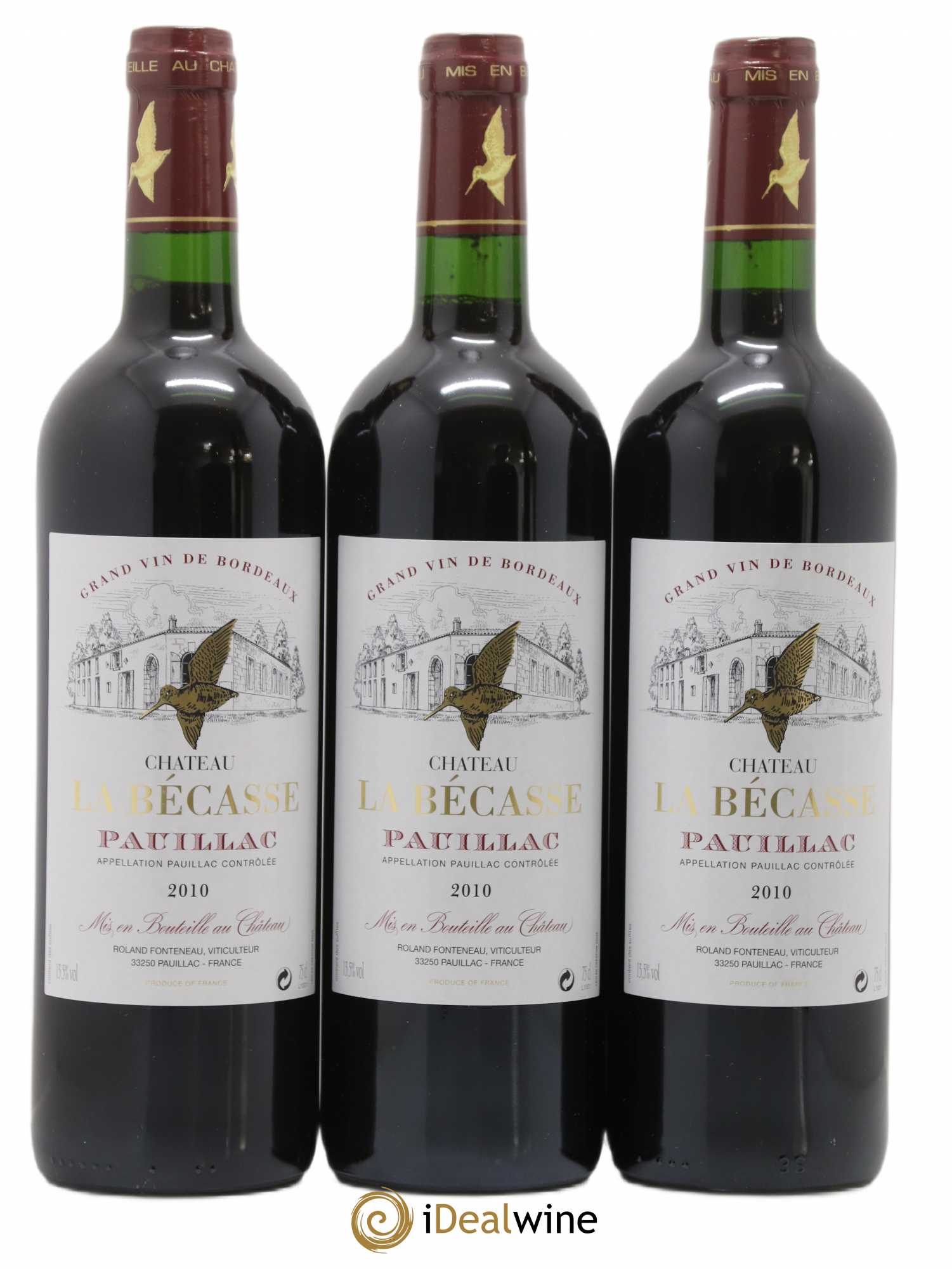 Château la Bécasse 2010 - Lot de 3 bouteilles - 0