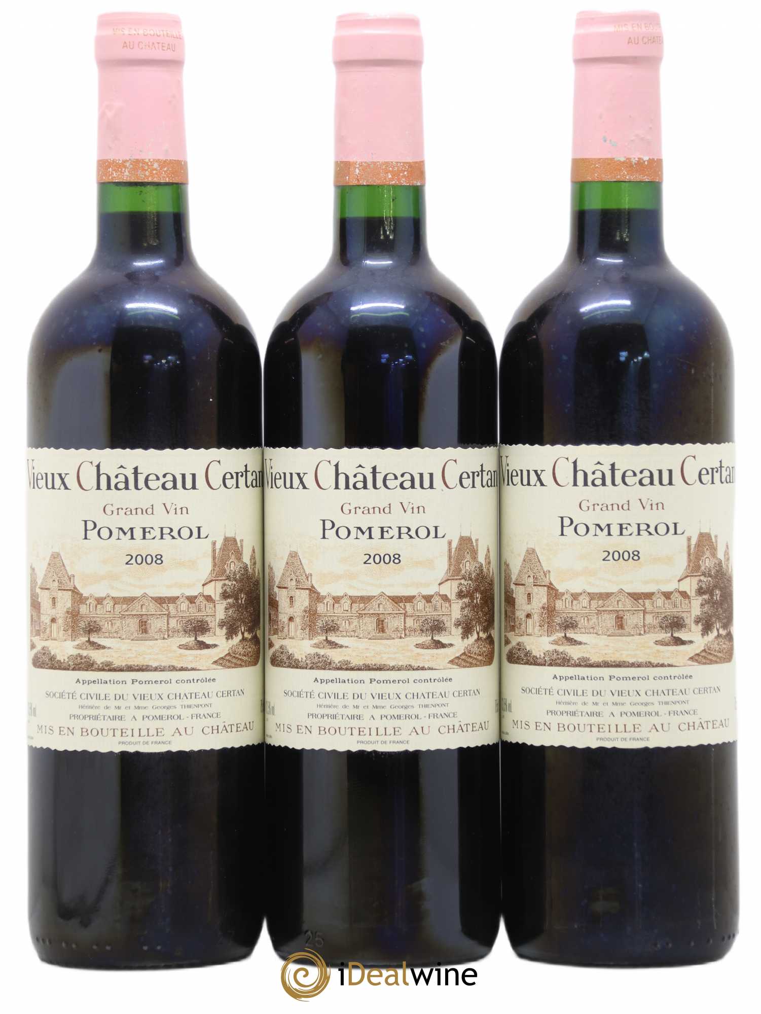 Vieux Château Certan 2008 - Lot de 3 bouteilles - 0