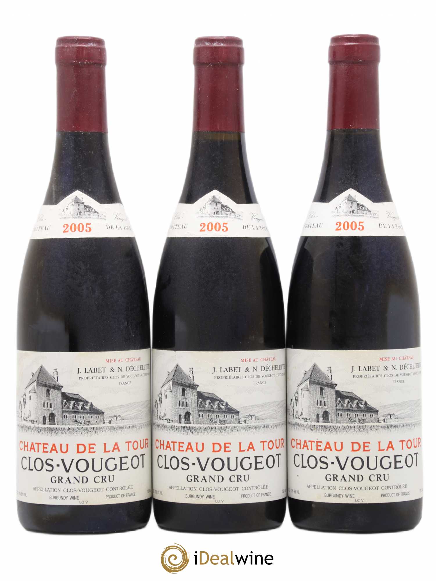 Clos de Vougeot Grand Cru Château de La Tour 2005 - Lot de 3 bouteilles - 0