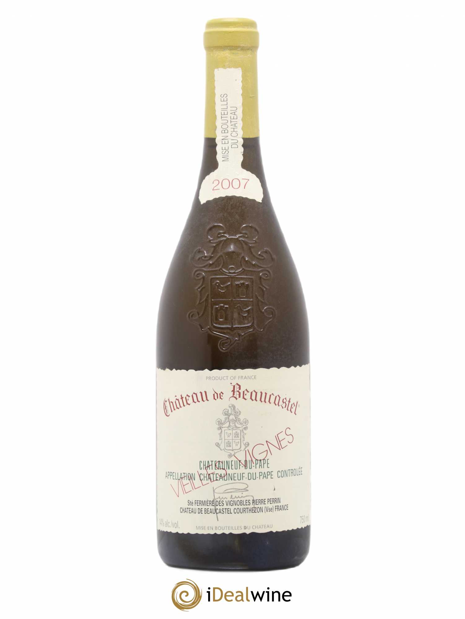 Châteauneuf-du-Pape Château de Beaucastel Vieilles vignes Roussanne Famille Perrin 2007 - Lot de 1 bouteille - 0