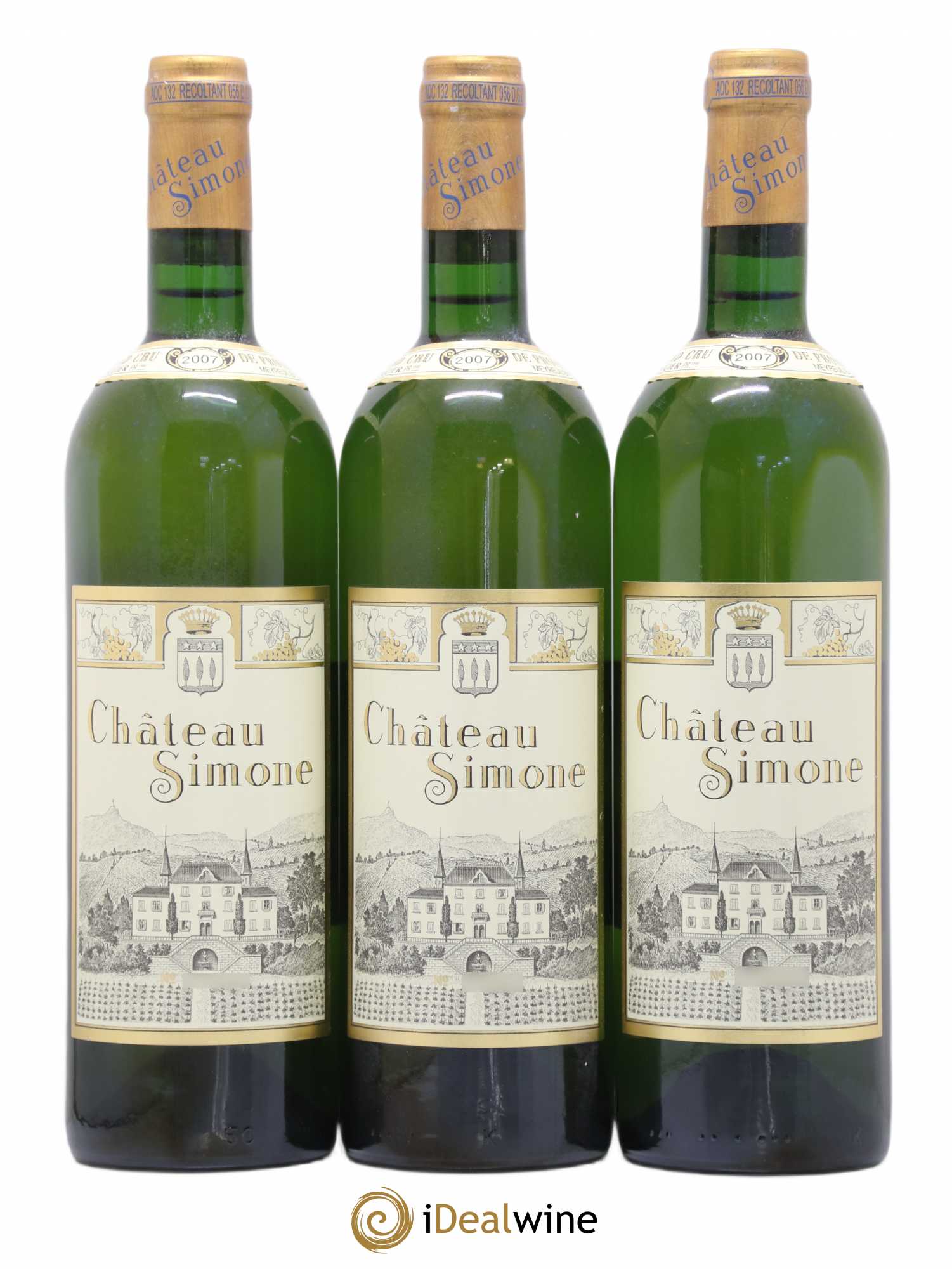 Palette Château Simone Famille Rougier 2007 - Lot de 3 bouteilles - 0