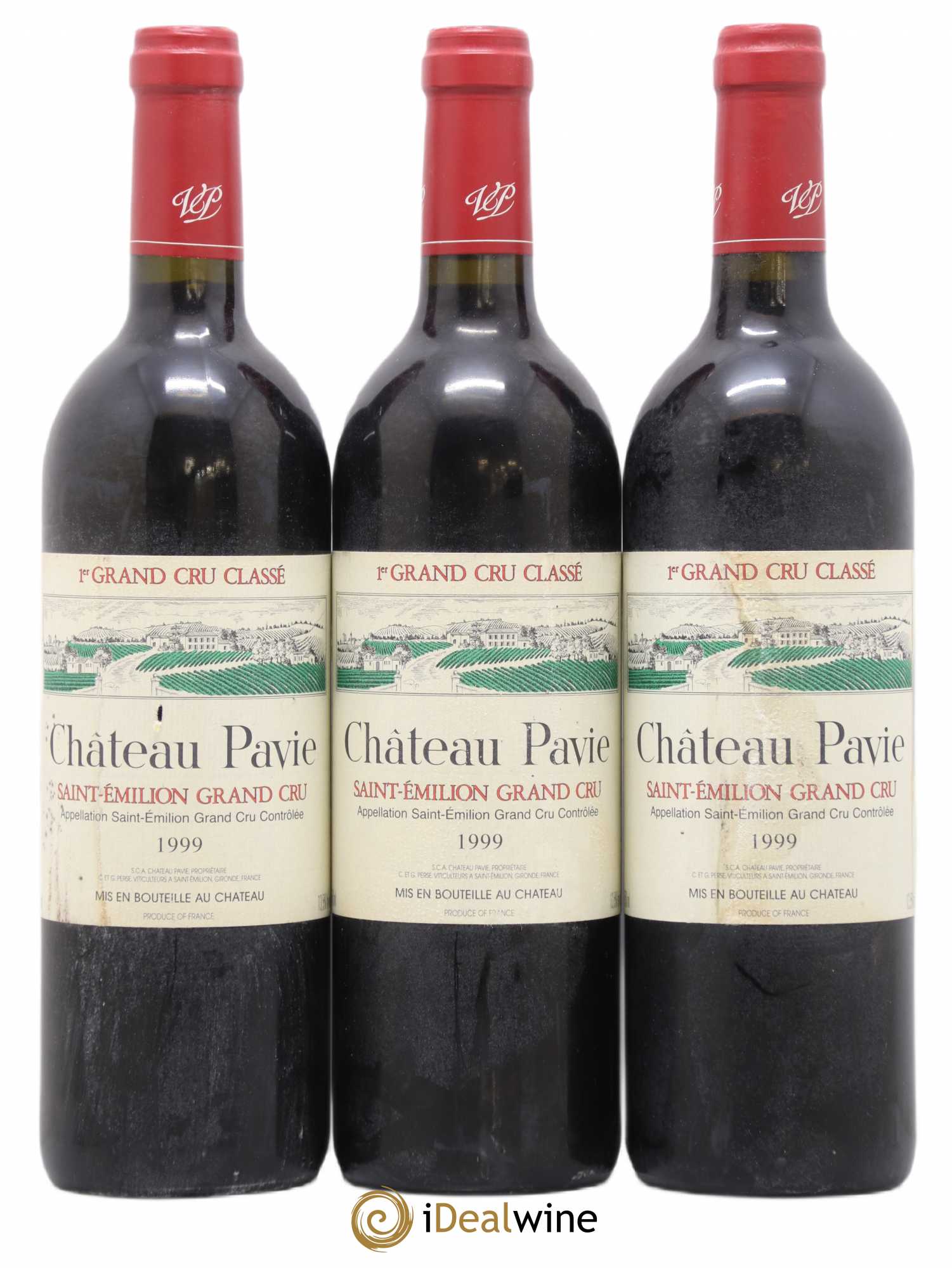 Château Pavie 1er Grand Cru Classé A 1999 - Lot de 3 bouteilles - 0