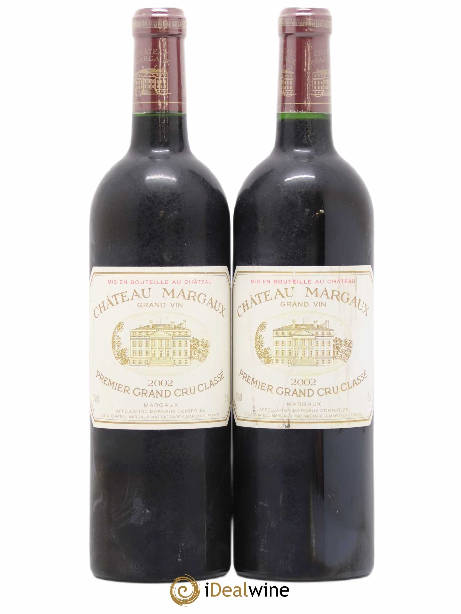 Château Margaux 1er Grand Cru Classé 2002 - Lot de 2 bouteilles - 0