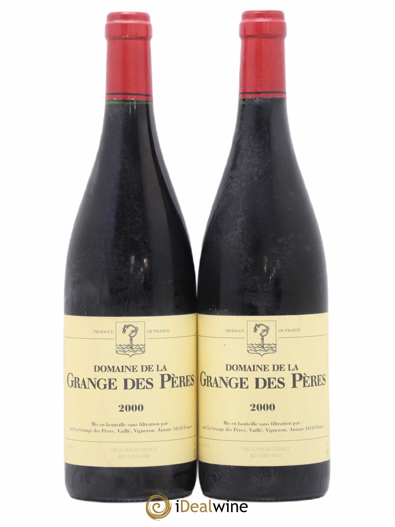Pays d'Hérault Grange des Pères Laurent Vaillé 2000 - Lot de 2 bouteilles - 0