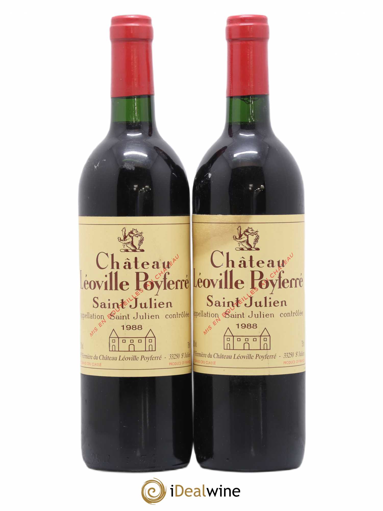 Château Léoville Poyferré 2ème Grand Cru Classé 1988 - Lot de 2 bouteilles - 0