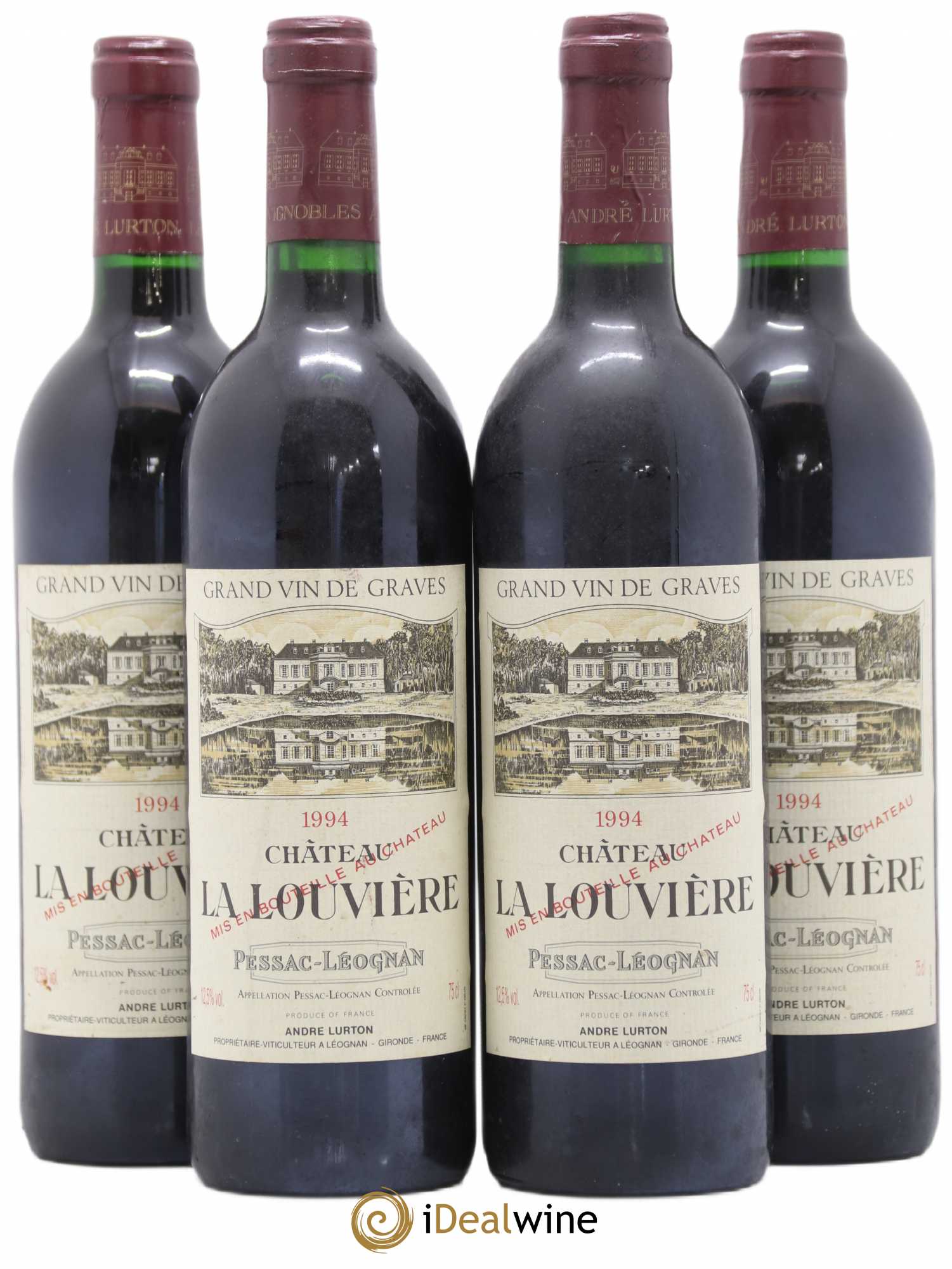 Château la Louvière 1994 - Lot de 4 bouteilles - 0