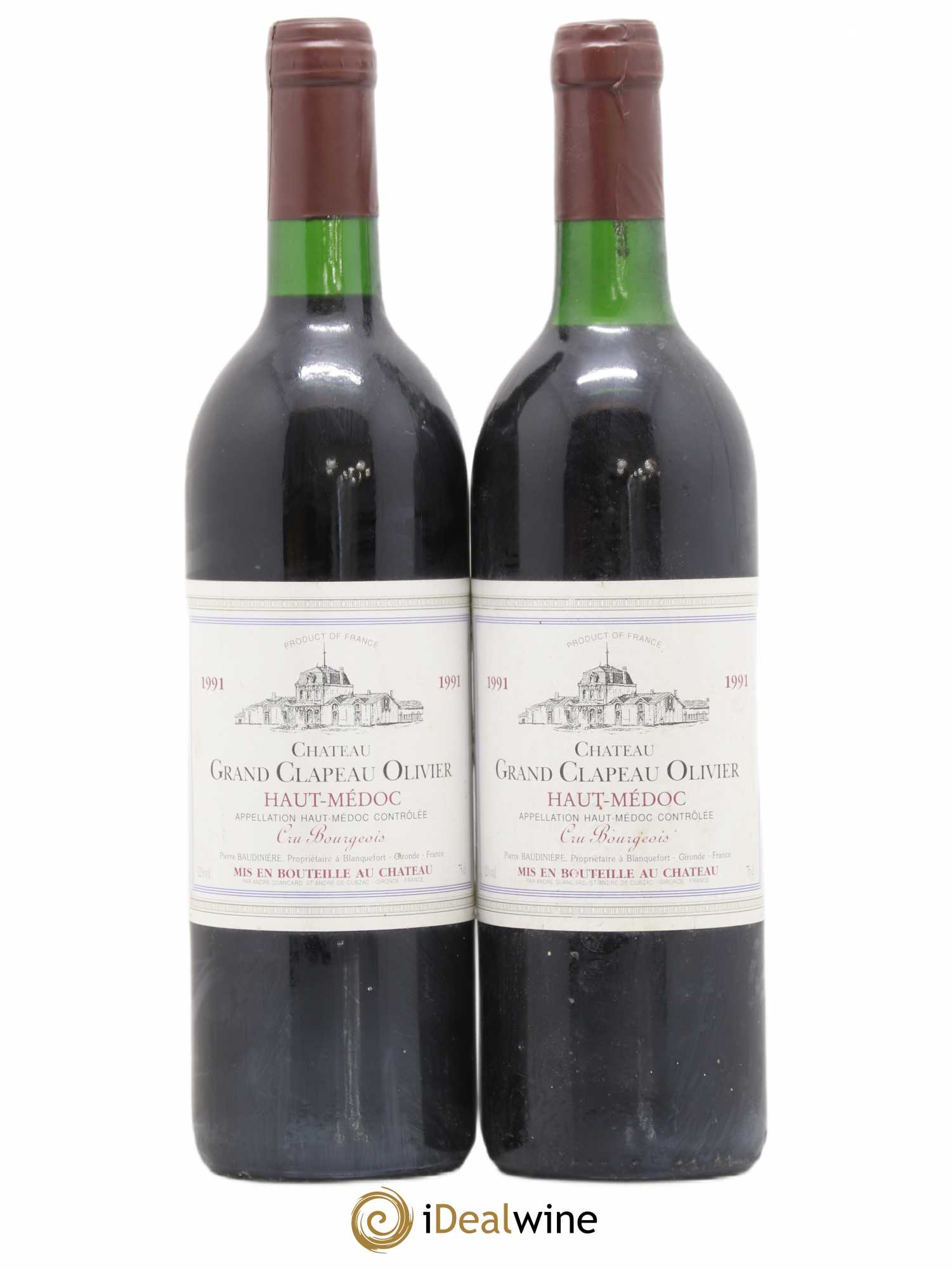 Haut Médoc Grand Clapeau Olivier 1991 - Lot de 2 bouteilles - 0