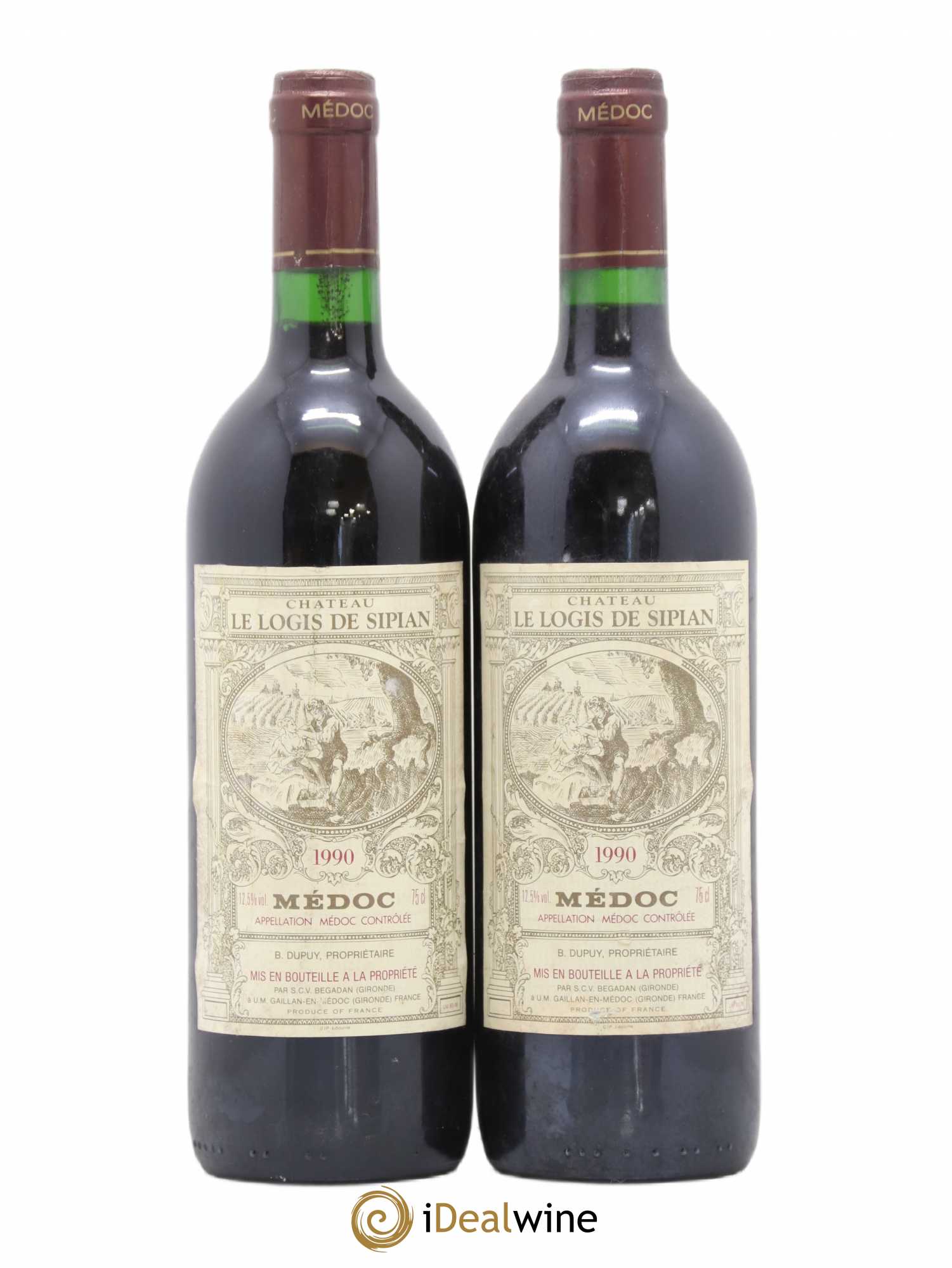 Médoc Le Logis de Sipian 1990 - Posten von 2 Flaschen - 0