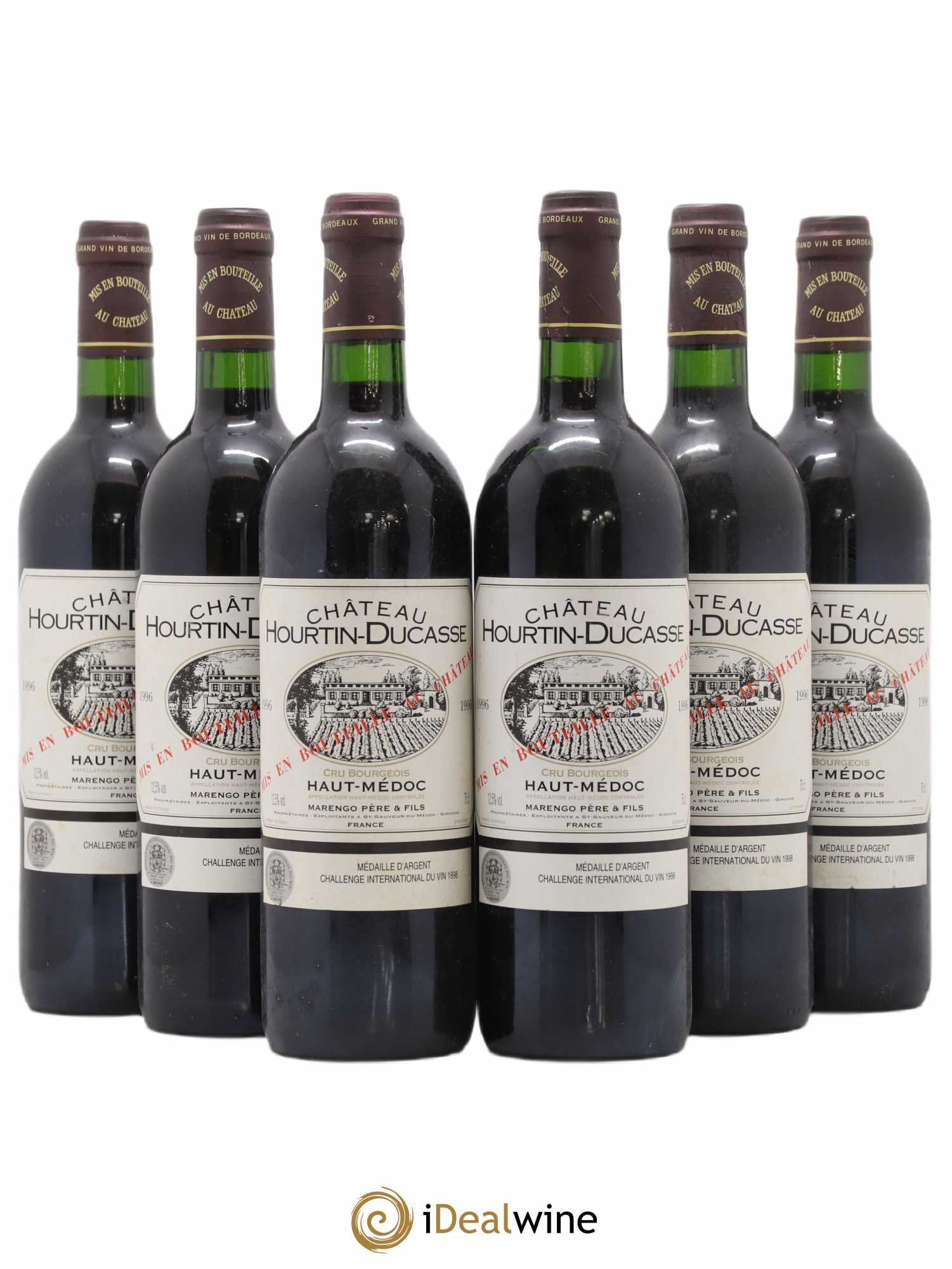 Château Hourtin Ducasse Cru Bourgeois 1996 - Lot de 6 bouteilles - 0