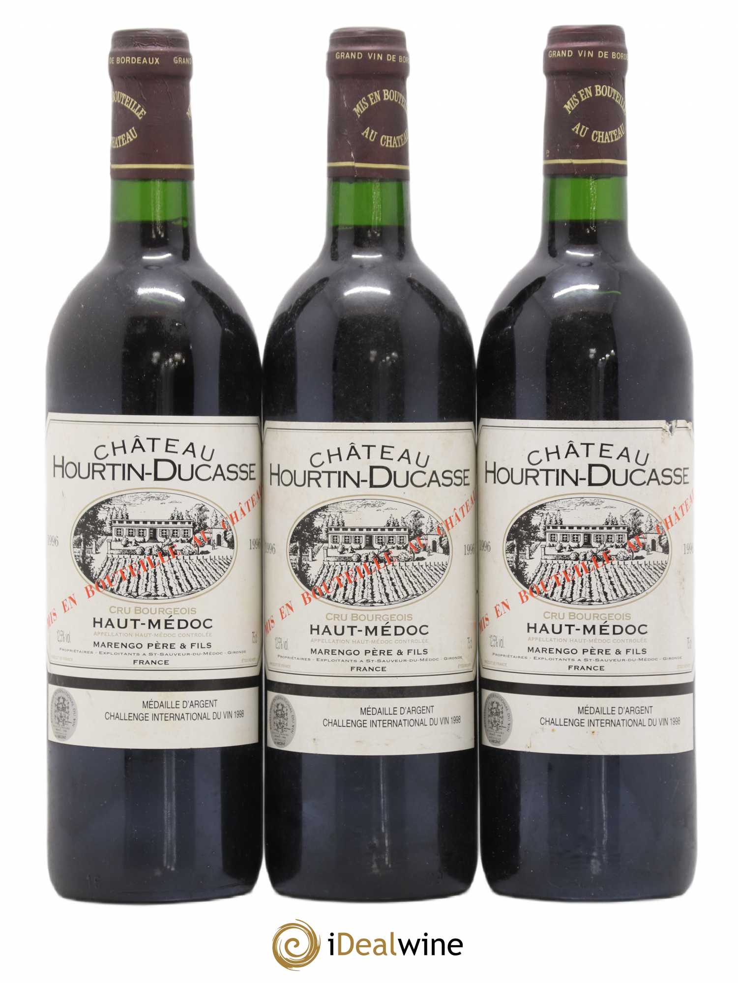 Château Hourtin Ducasse Cru Bourgeois 1996 - Lot de 12 bouteilles - 1