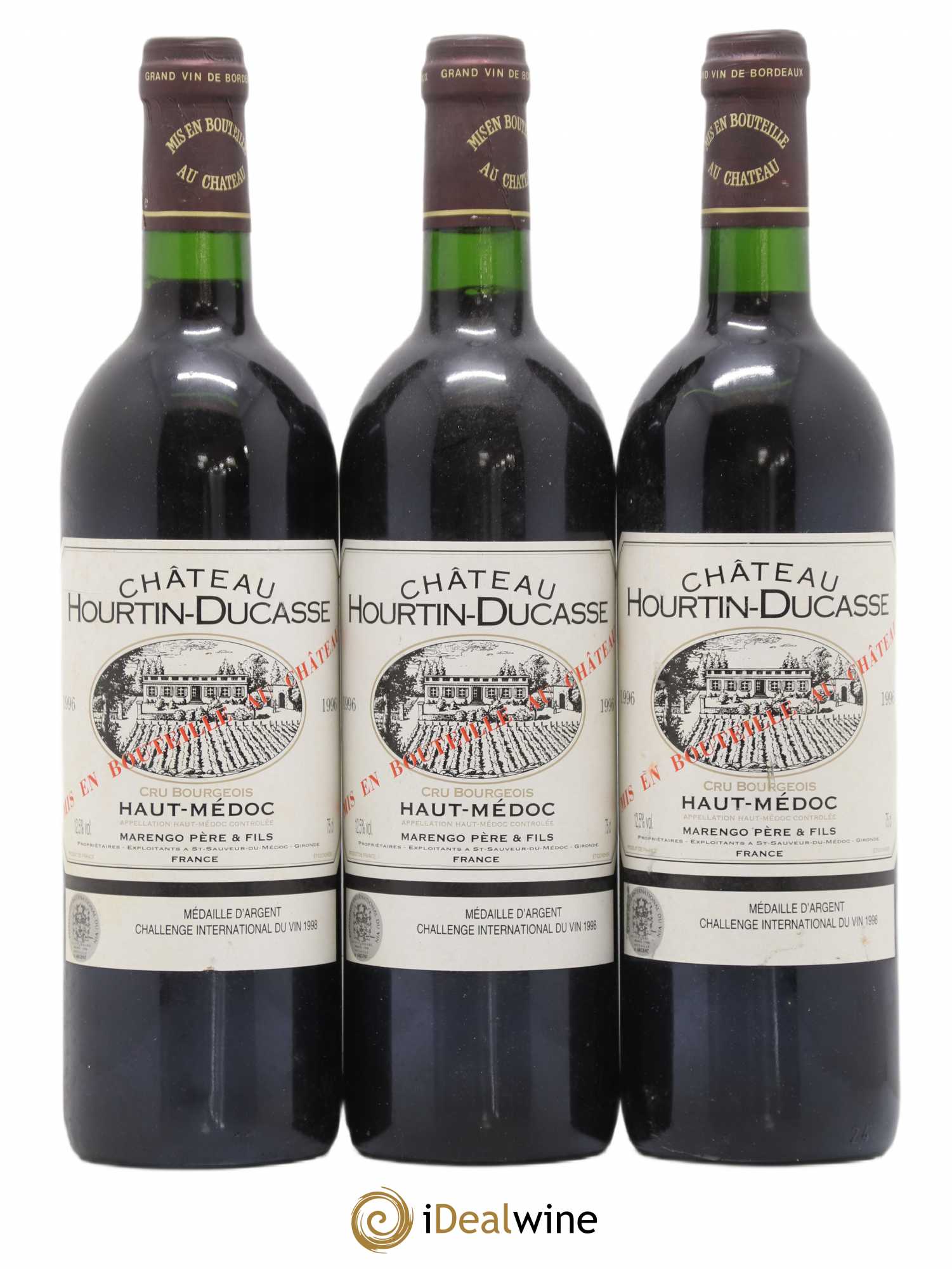 Château Hourtin Ducasse Cru Bourgeois 1996 - Lot de 12 bouteilles - 2