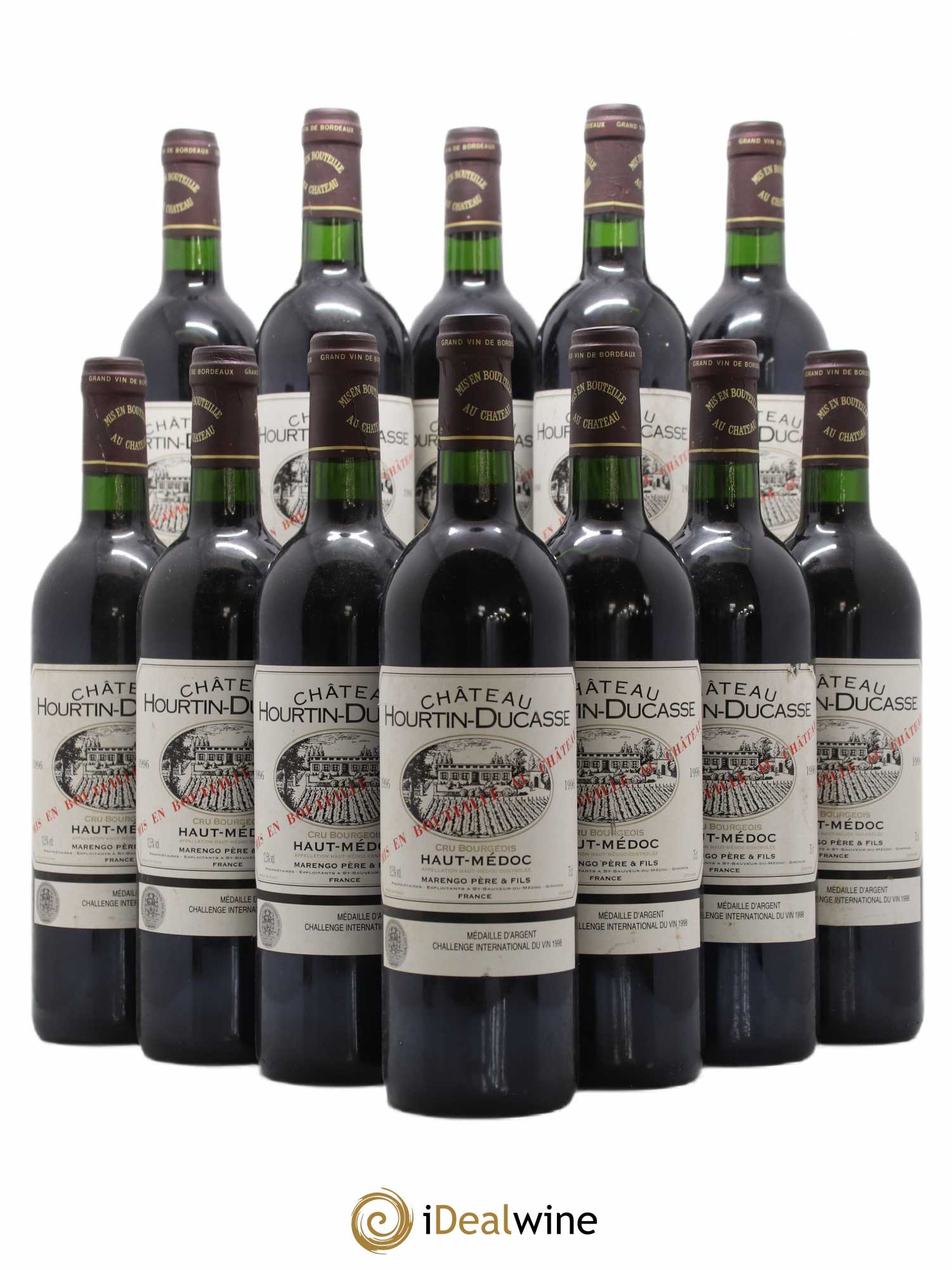 Château Hourtin Ducasse Cru Bourgeois 1996 - Lot de 12 bouteilles - 0