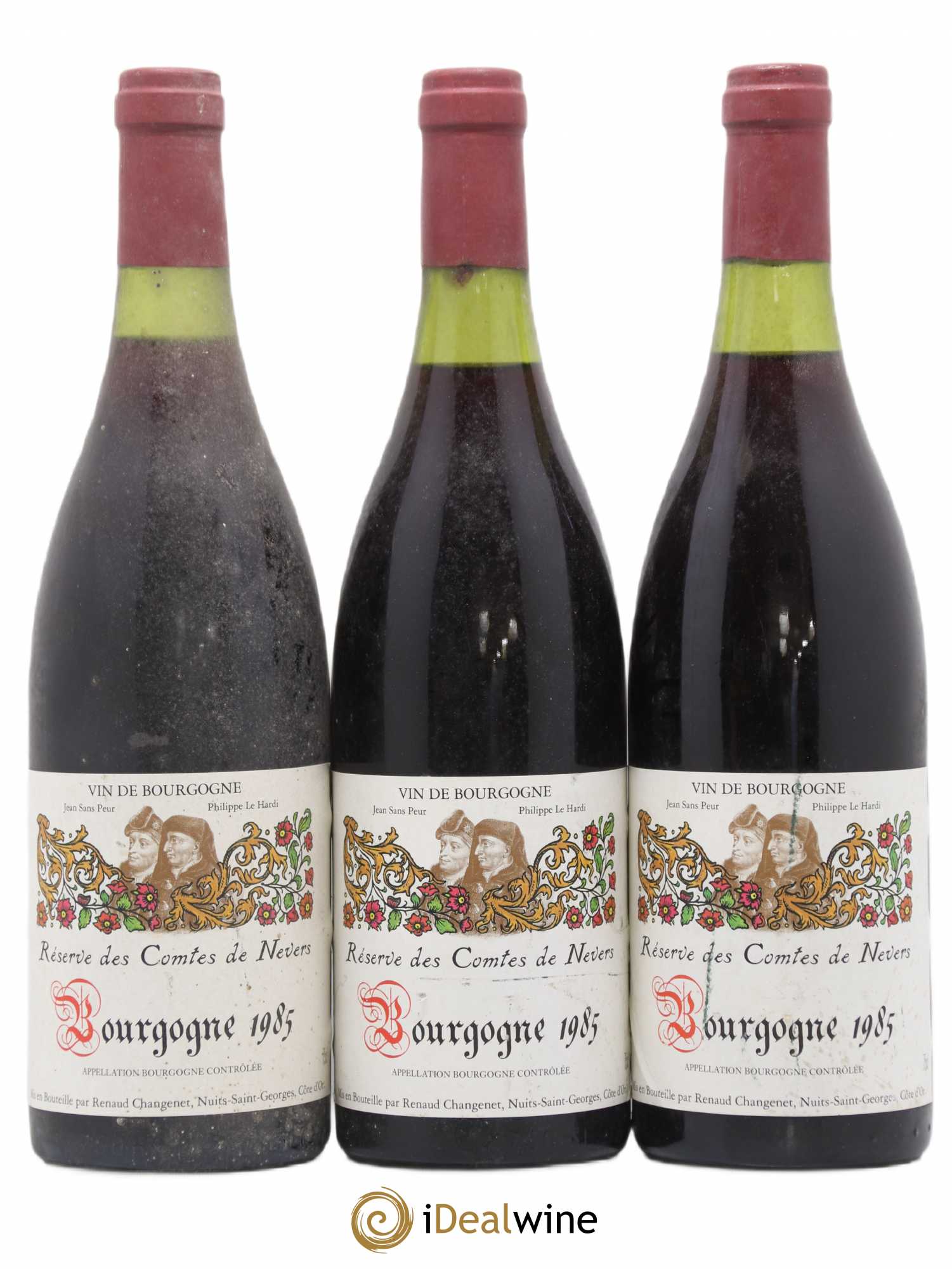 Bourgogne Réserve des Comtes de Nevers 1985 - Lot de 3 bouteilles - 0