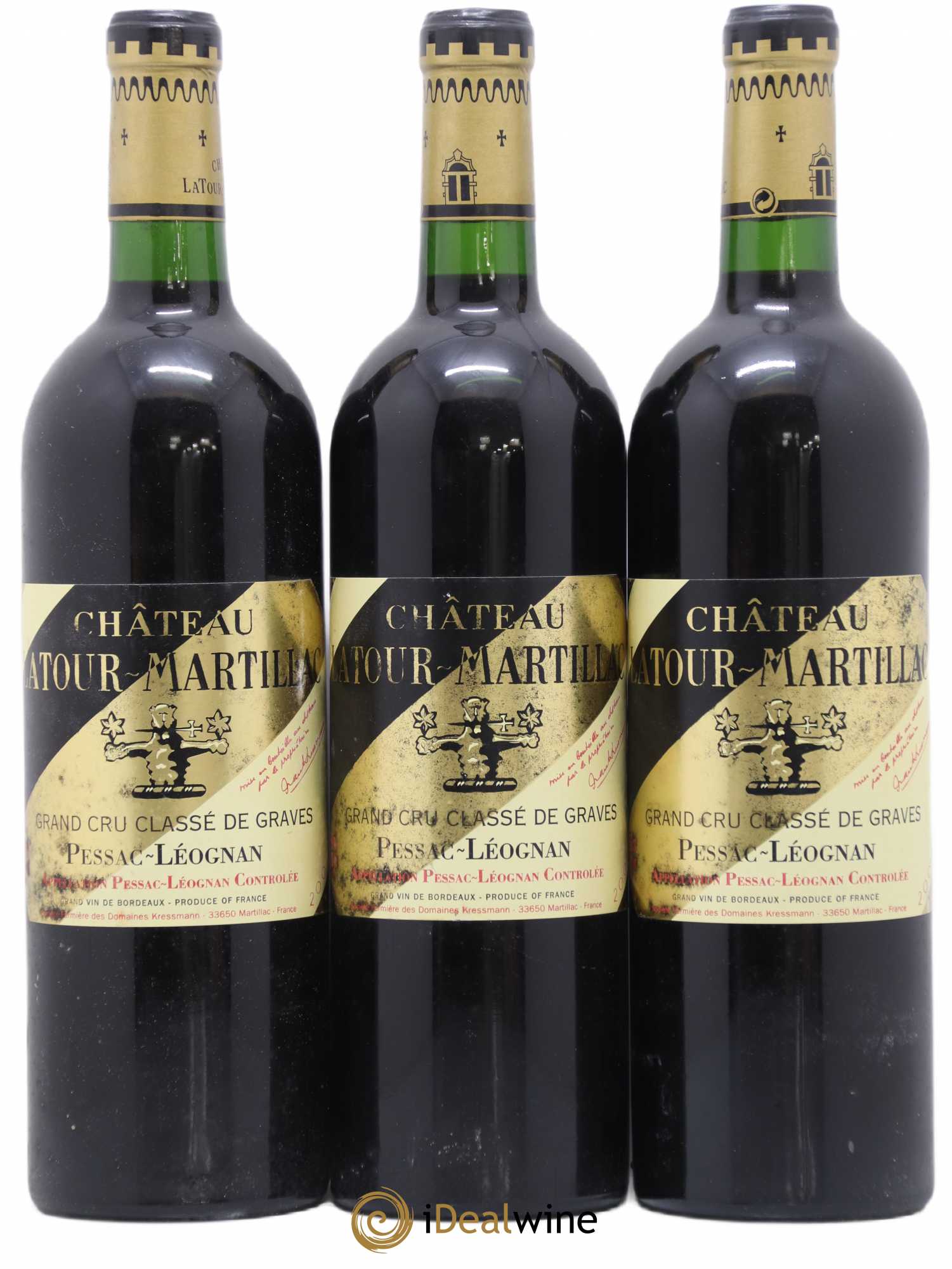 Château Latour-Martillac Cru Classé de Graves 2001 - Lot de 3 bouteilles - 0
