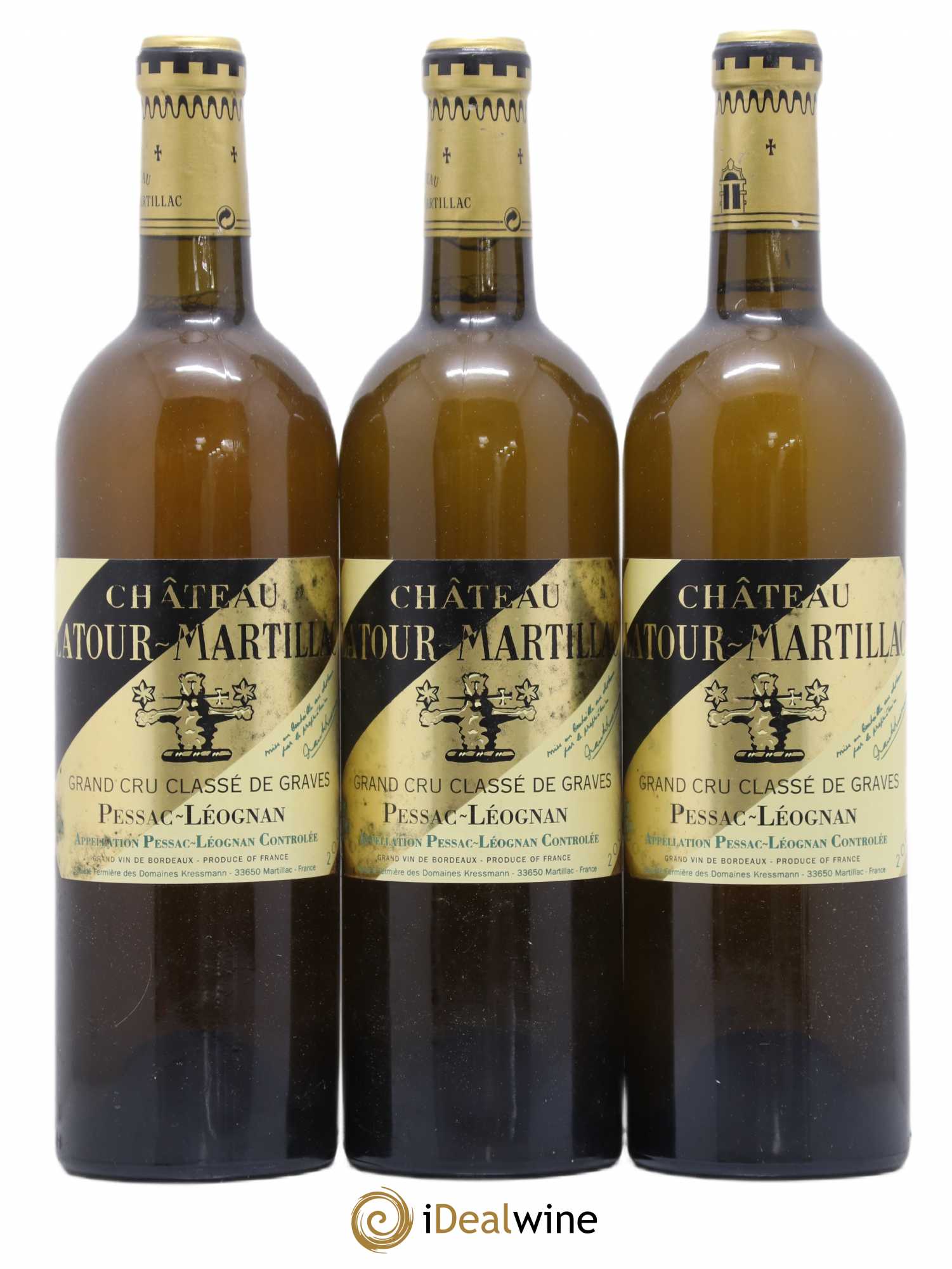 Château Latour-Martillac Cru Classé de Graves 2001 - Lot de 3 bouteilles - 0