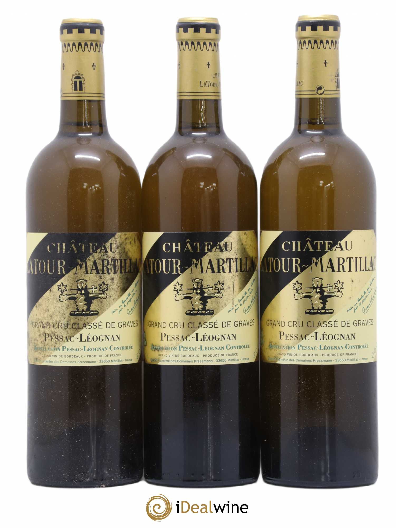 Château Latour-Martillac Cru Classé de Graves 2001 - Lot de 3 bouteilles - 0