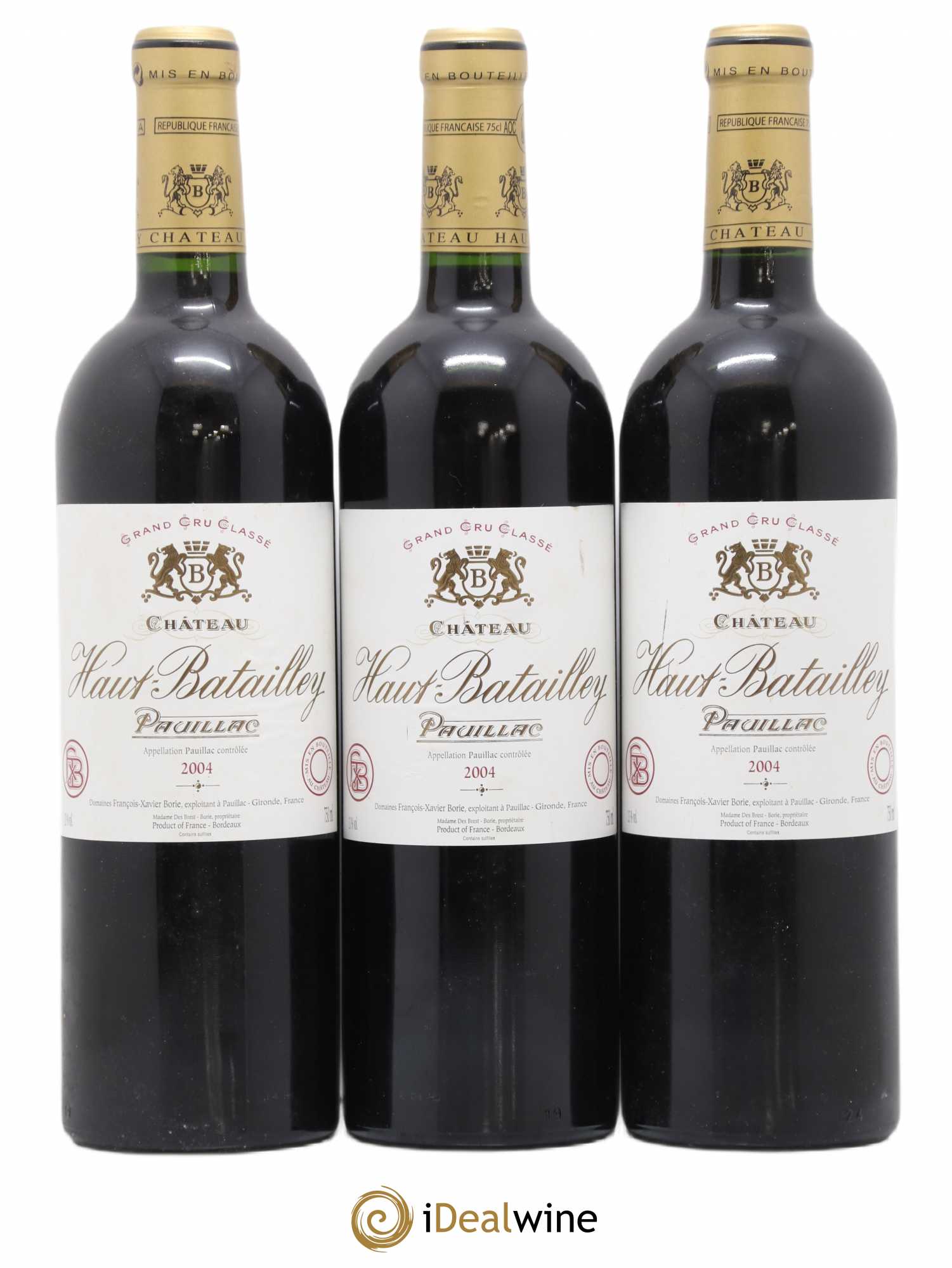 Château Haut Batailley 5ème Grand Cru Classé 2004 - Lot de 3 bouteilles - 0