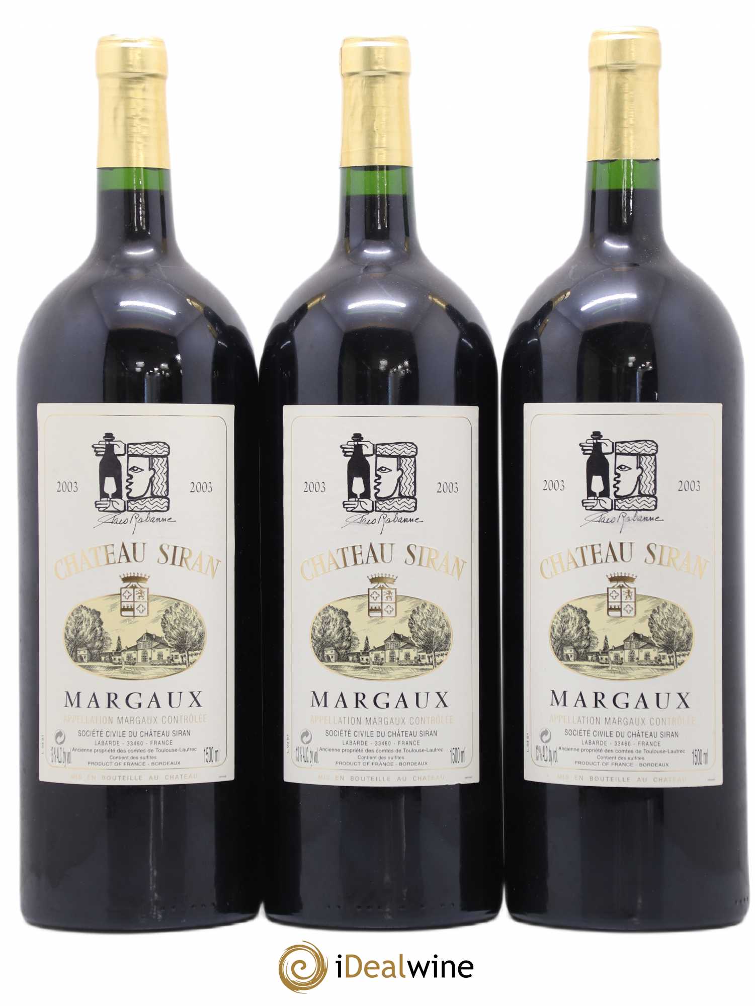 Château Siran 2003 - Lot de 3 magnums - 0