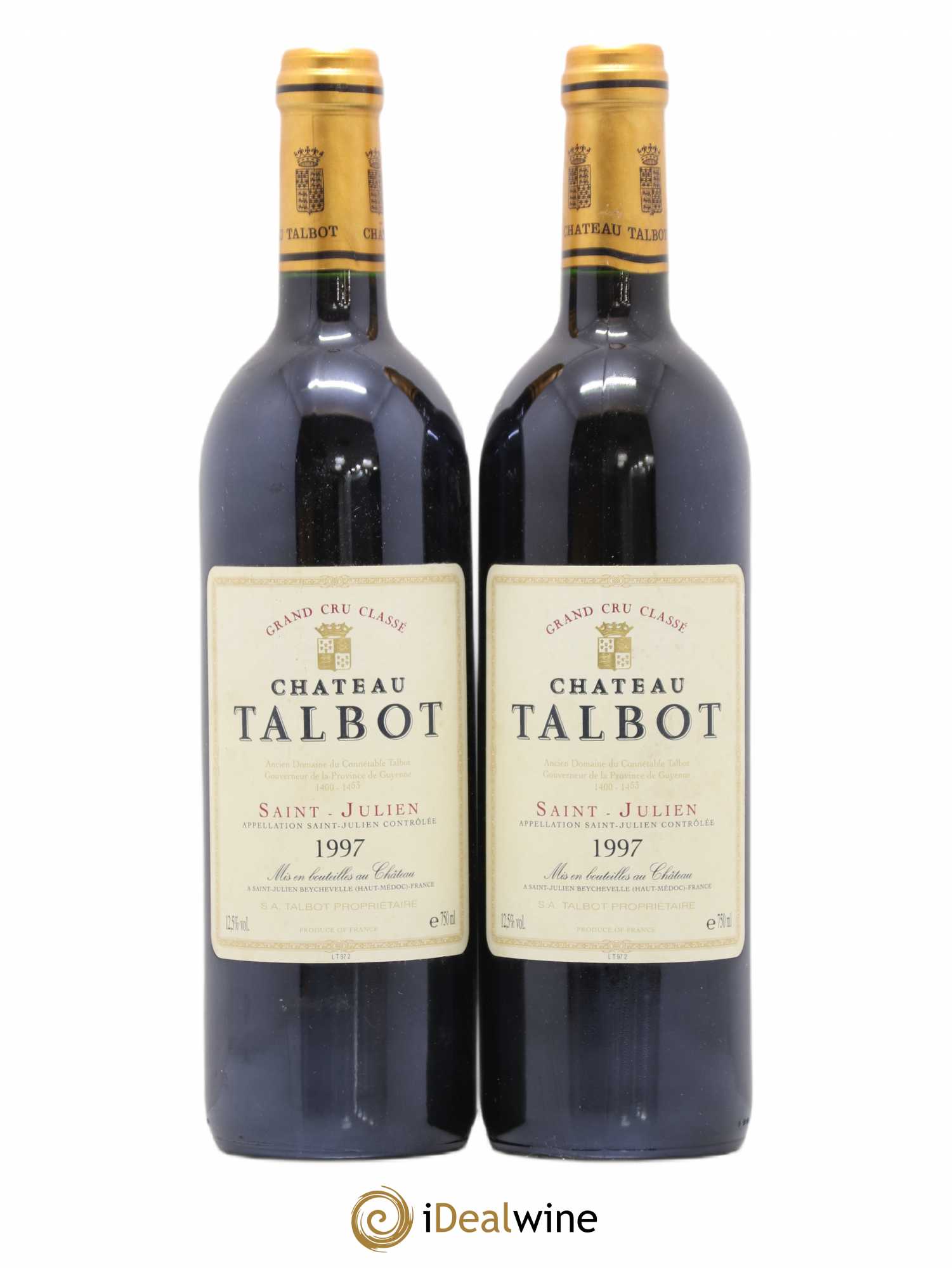 Château Talbot 4ème Grand Cru Classé 1997 - Lot de 2 bouteilles - 0